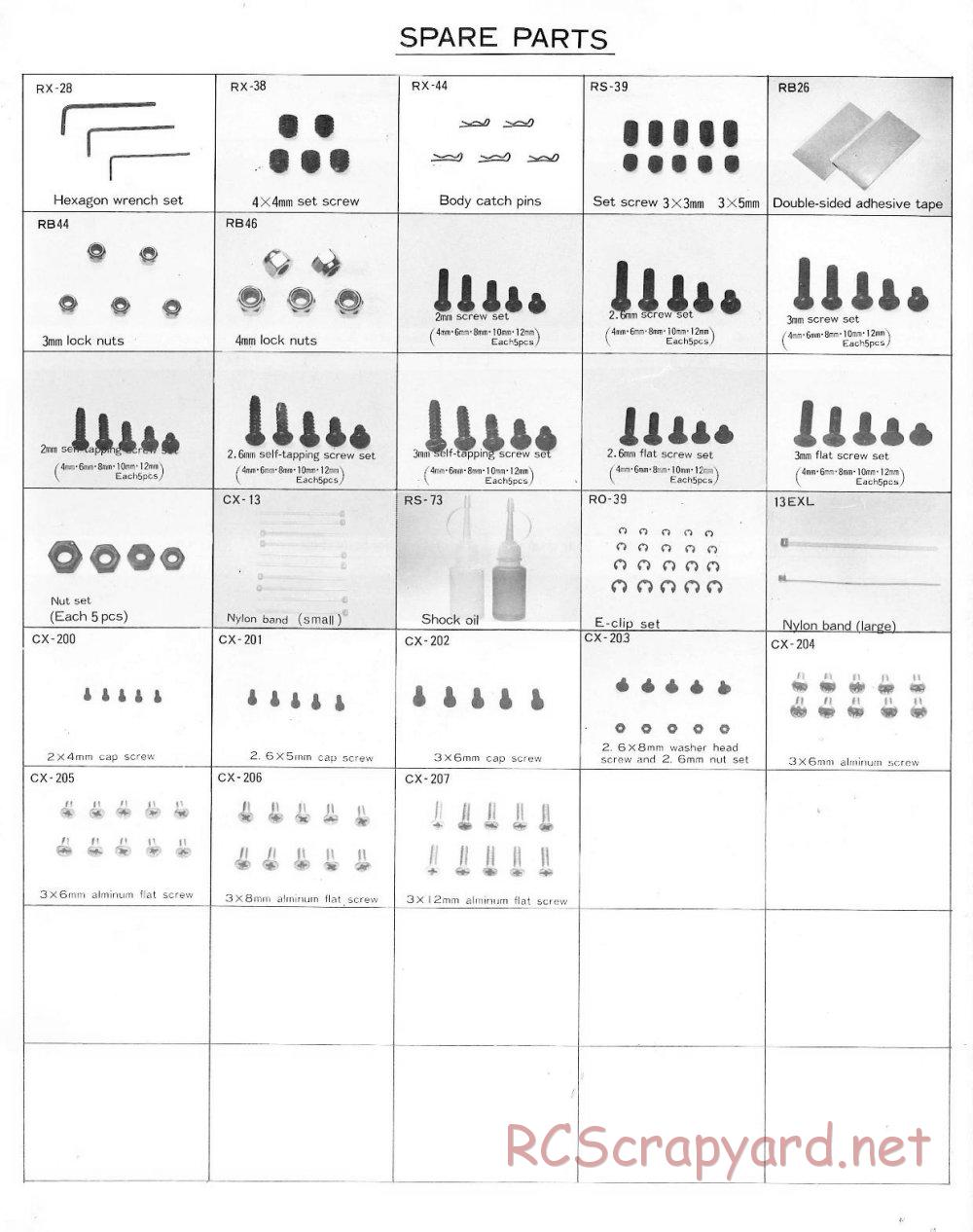 AYK Racing - Radiant - Exploded View and Parts List - Page 2