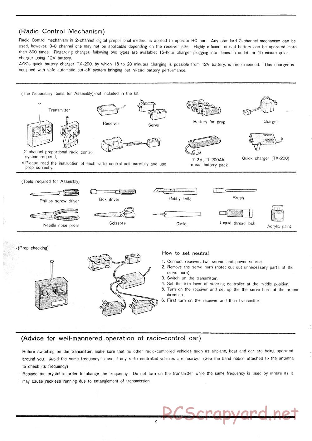 AYK Racing - Sidewinder - Manual - Page 2