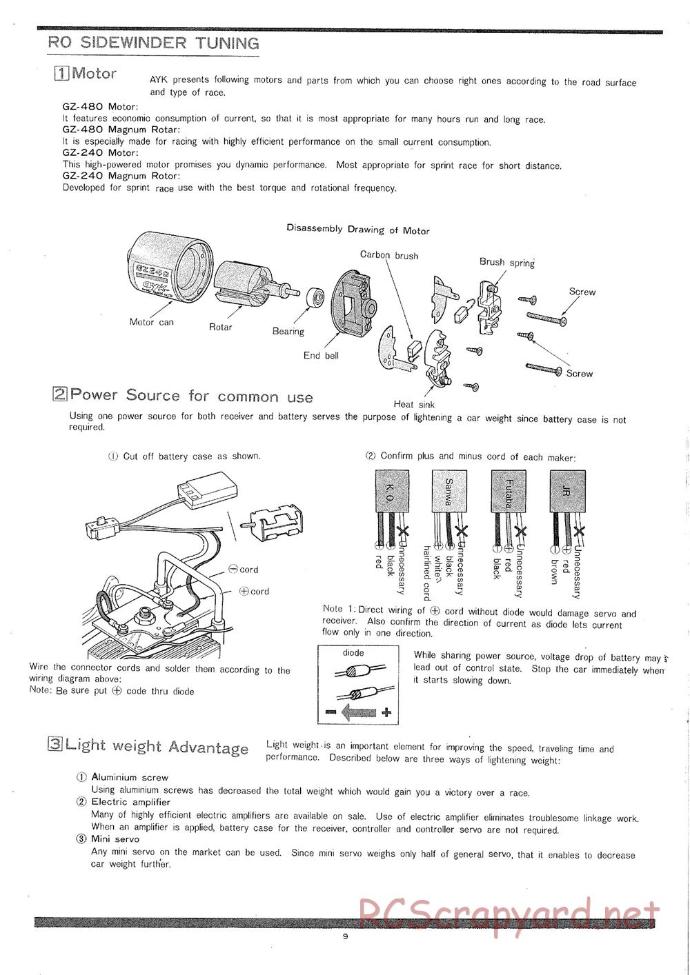 AYK Racing - Sidewinder - Manual - Page 9