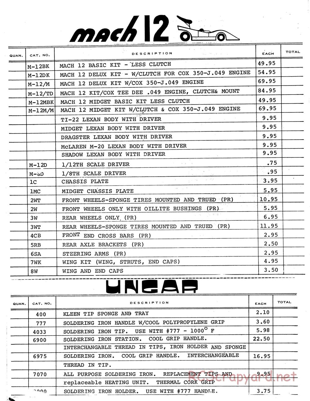 Bolink - Models and Part Lists - Page 12