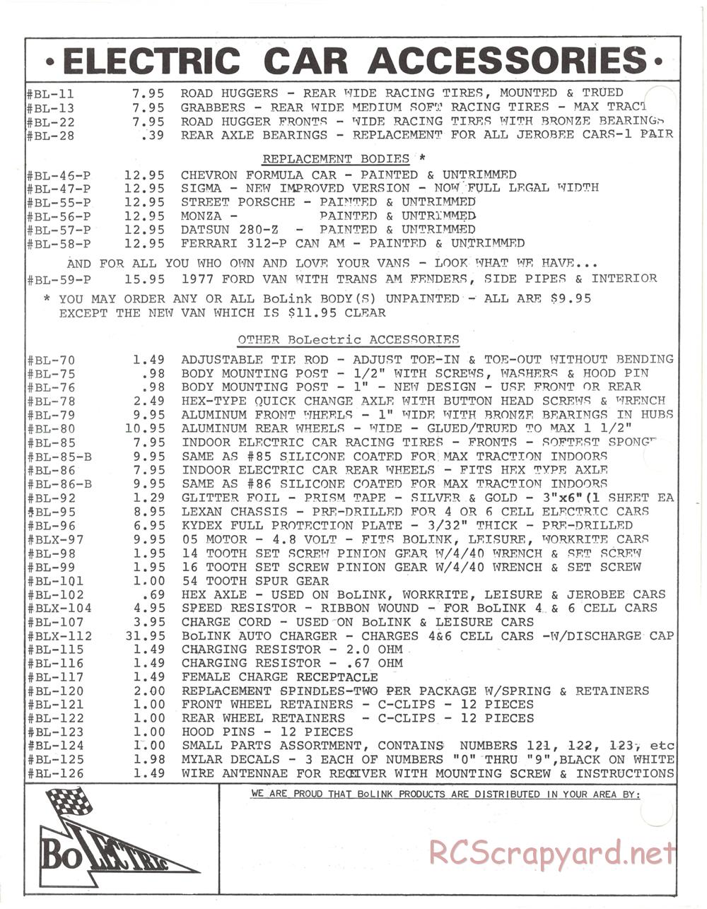 Bolink - Models and Part Lists - Page 16