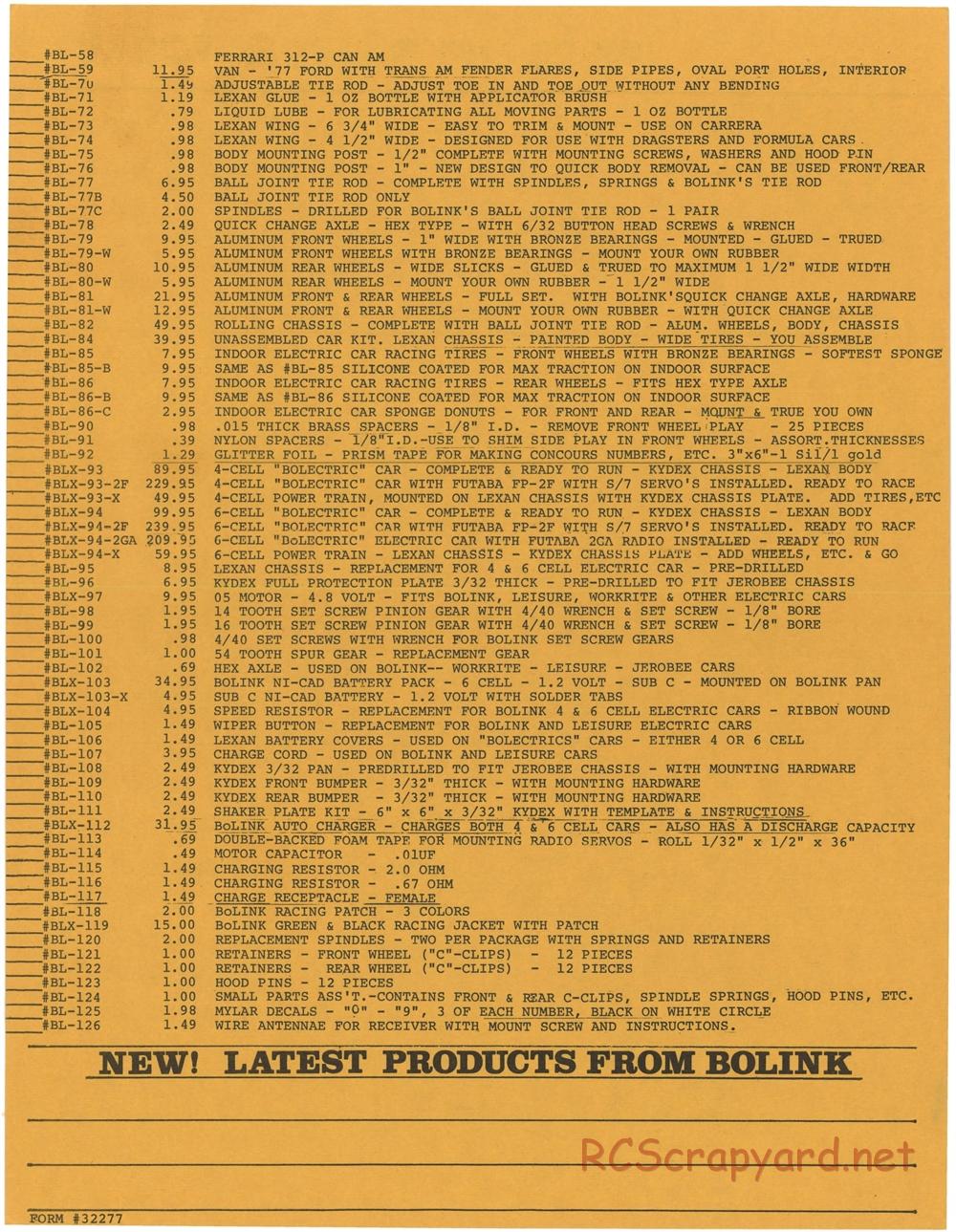 Bolink - Models and Part Lists - Page 18