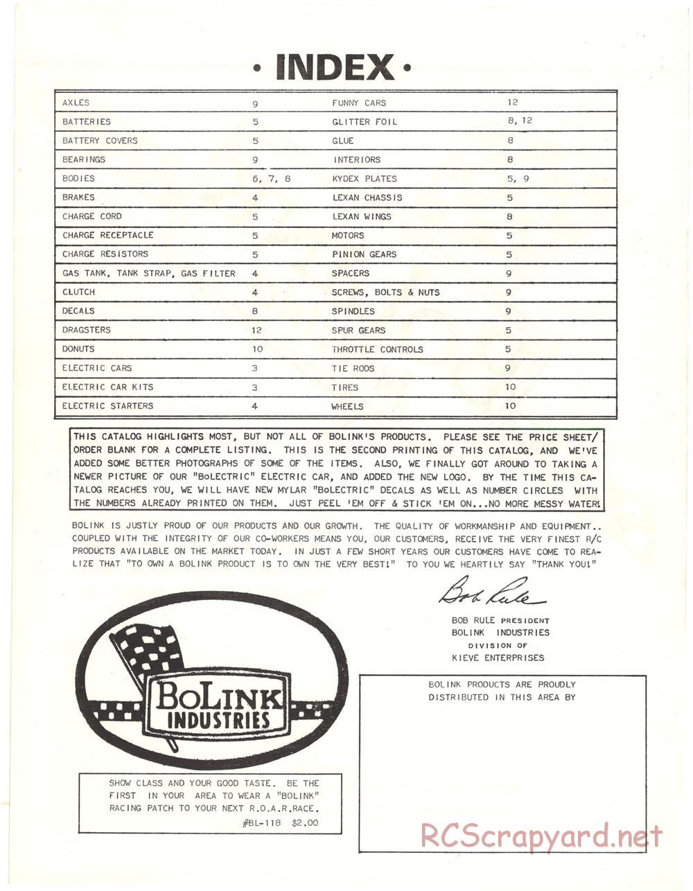 Bolink - Models and Part Lists - Page 20