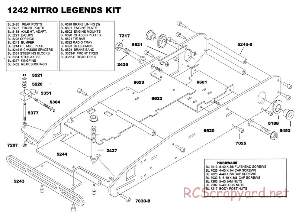 Bolink - Nitro Legends - Exploded View and Parts List - Page 1