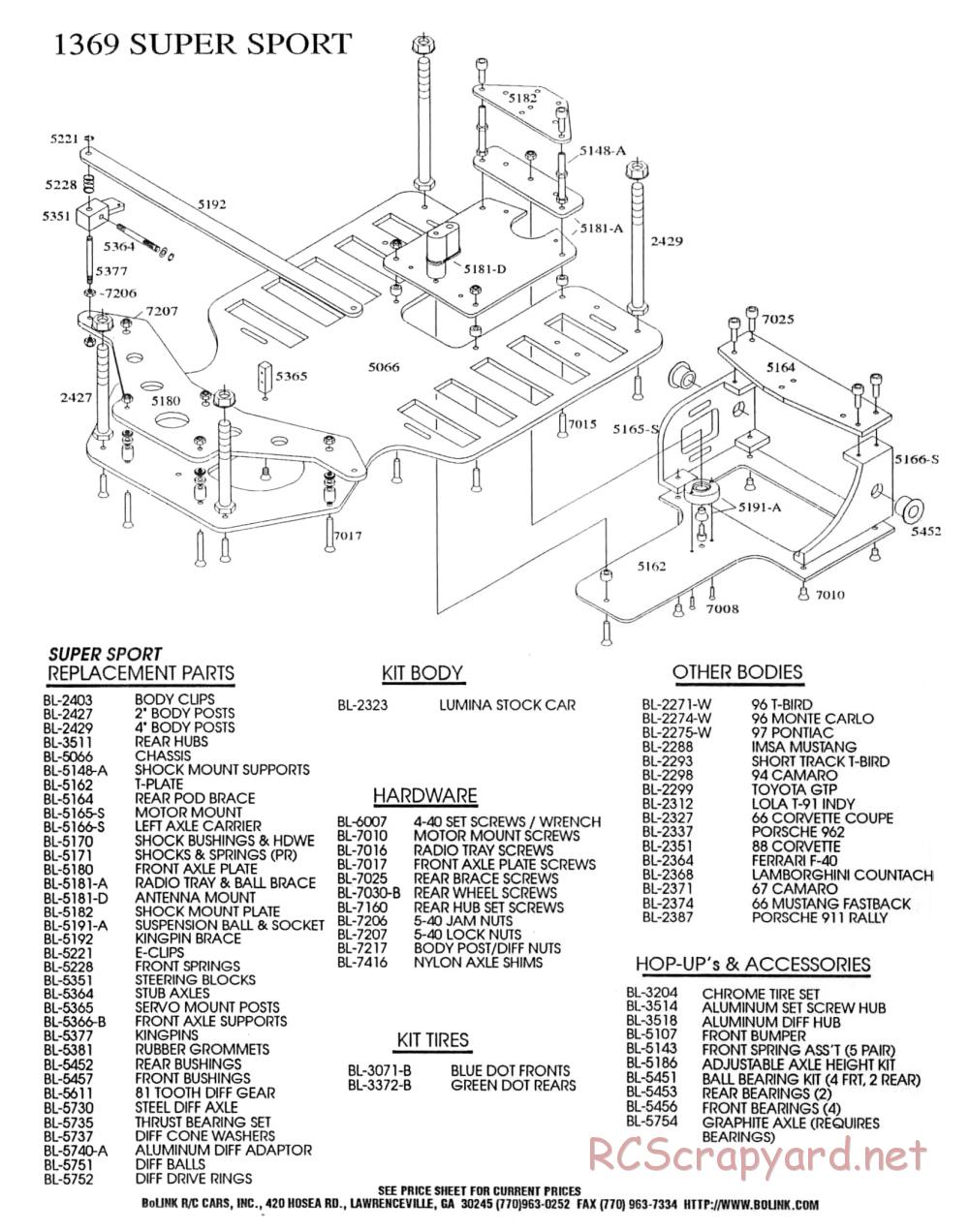 Bolink - Super Sport - Exploded View - Page 1