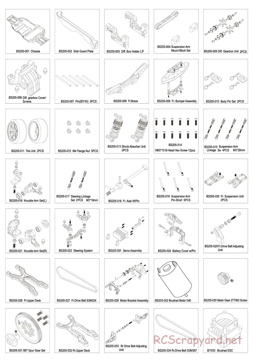 BSD Racing - BS205T - Parts List - Page 2