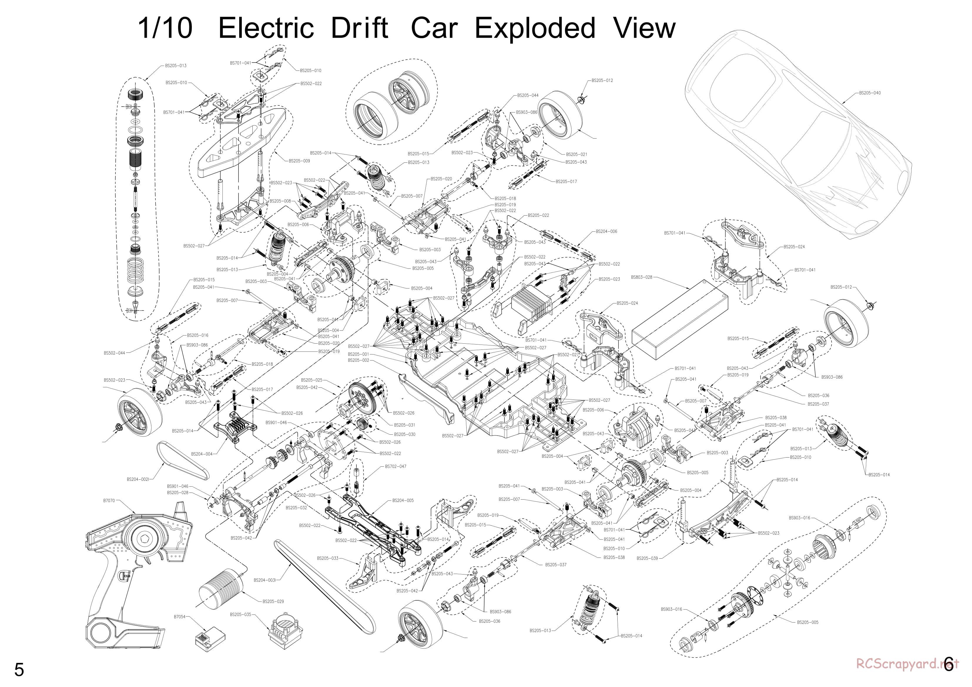 BSD Racing - BS207T - Exploded View - Page 1