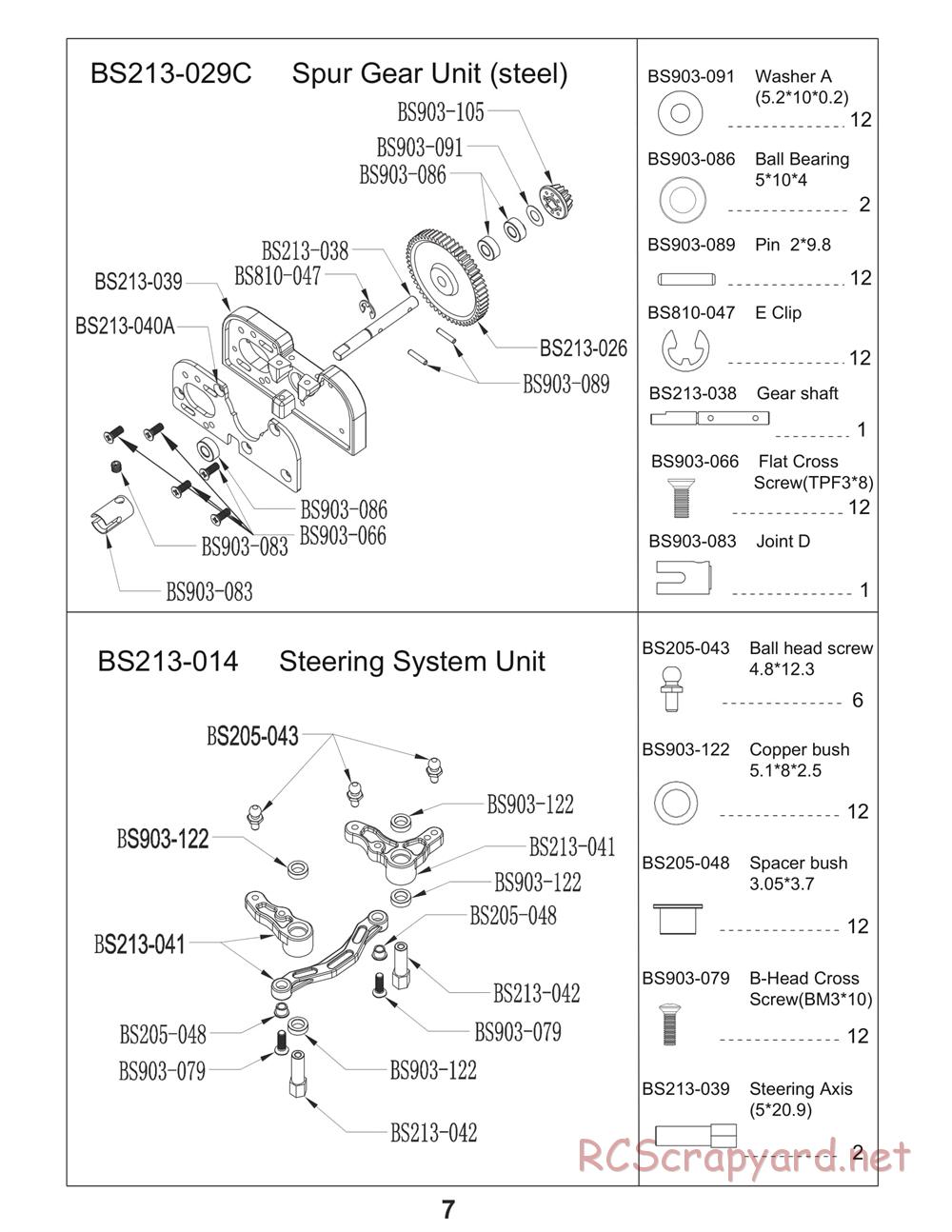 BSD Racing - BS213R / BS213T / BS214R / BS214T - Manual - Page 8