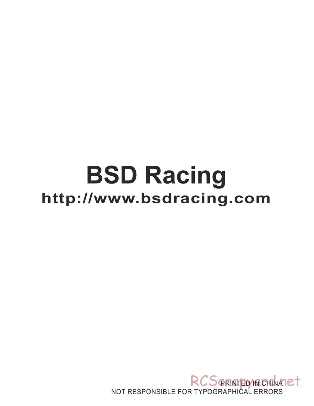 BSD Racing - BS213R / BS213T / BS214R / BS214T - Manual - Page 18