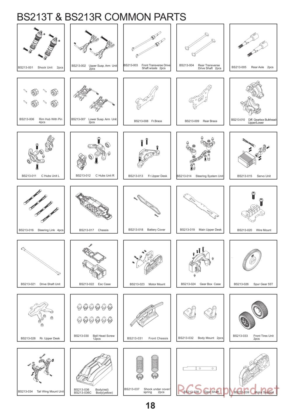 BSD Racing - BS213R / BS213T - Parts List - Page 3