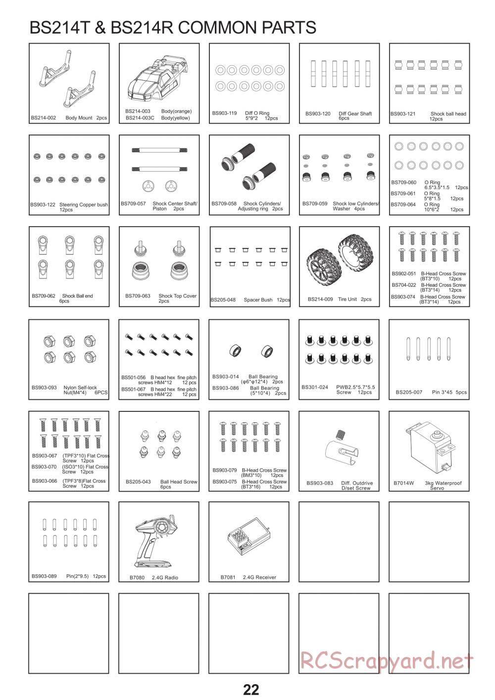 BSD Racing - BS214R / BS214T - Parts List - Page 4