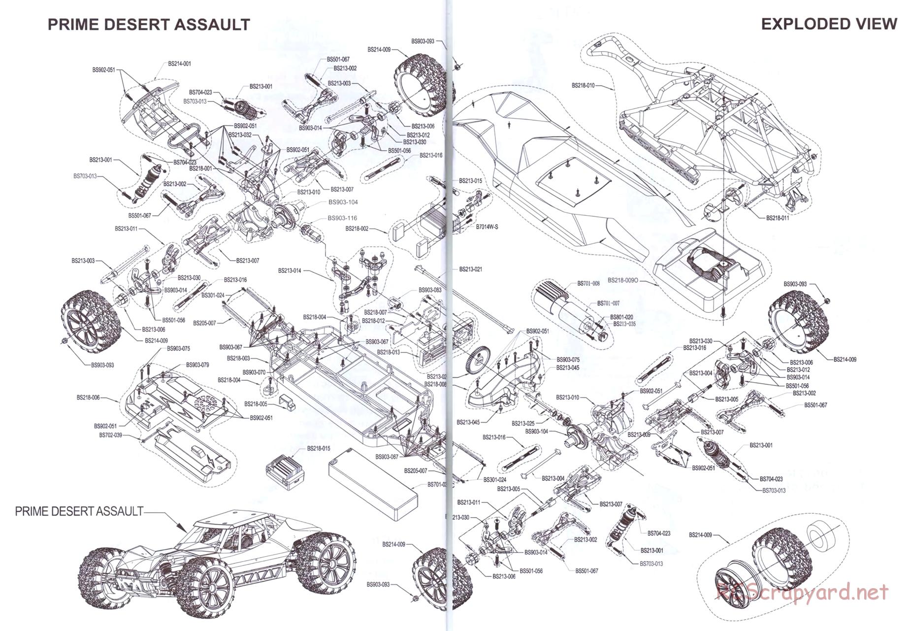 BSD Racing - BS218R / BS218T - Exploded View - Page 1