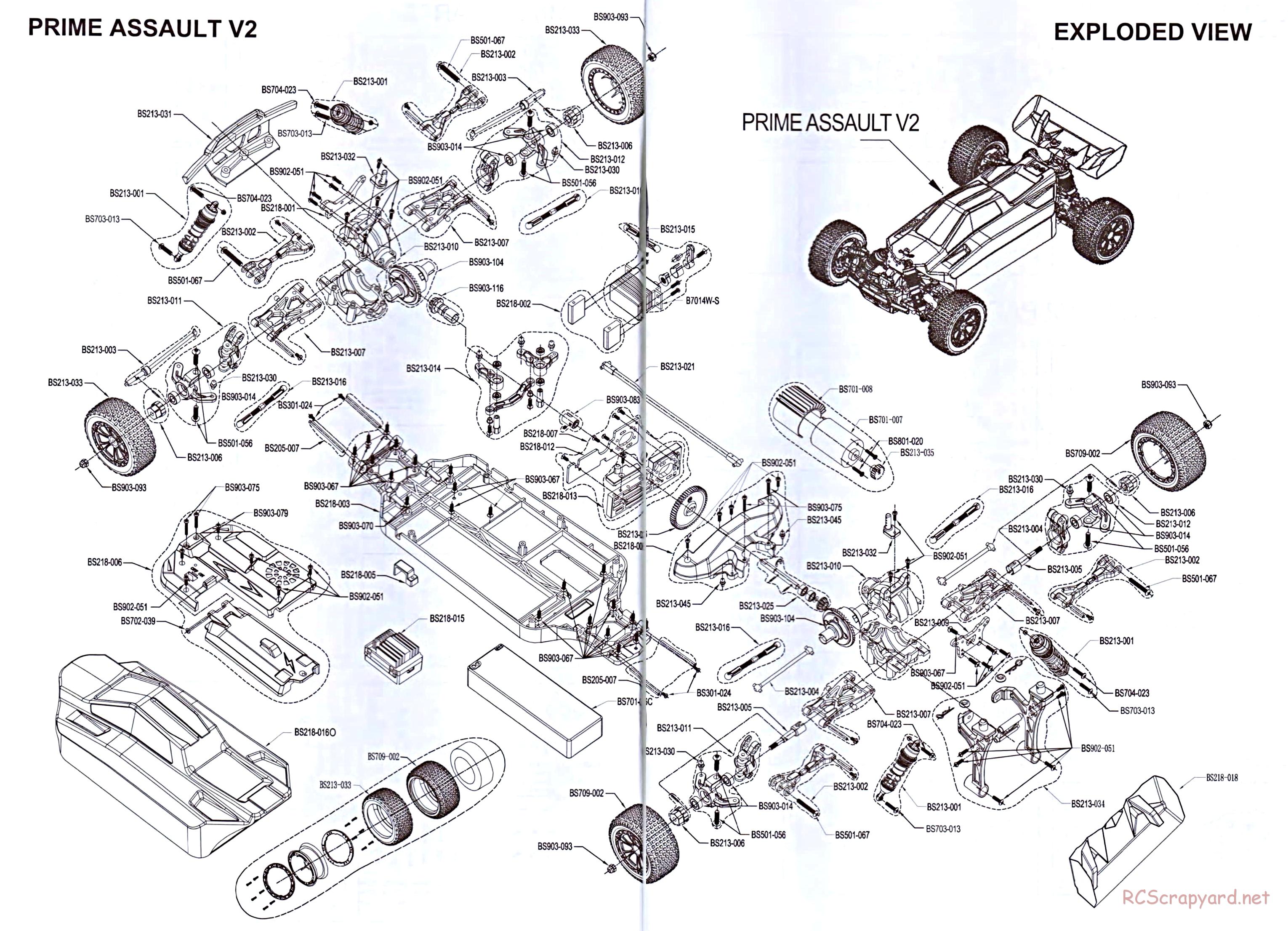 BSD Racing - BS219R / BS219T - Exploded View - Page 1