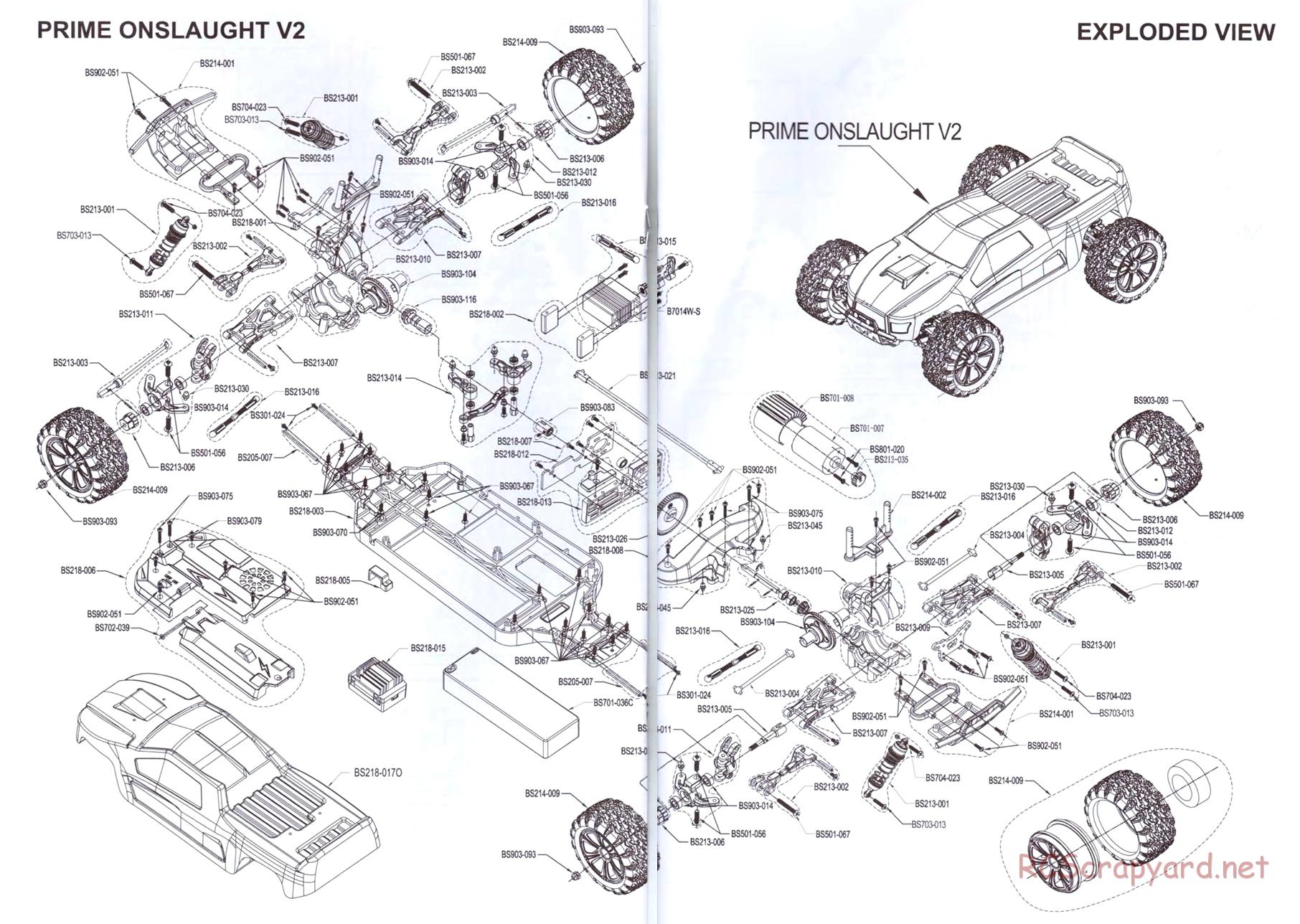 BSD Racing - BS220R / BS220T - Exploded View - Page 1