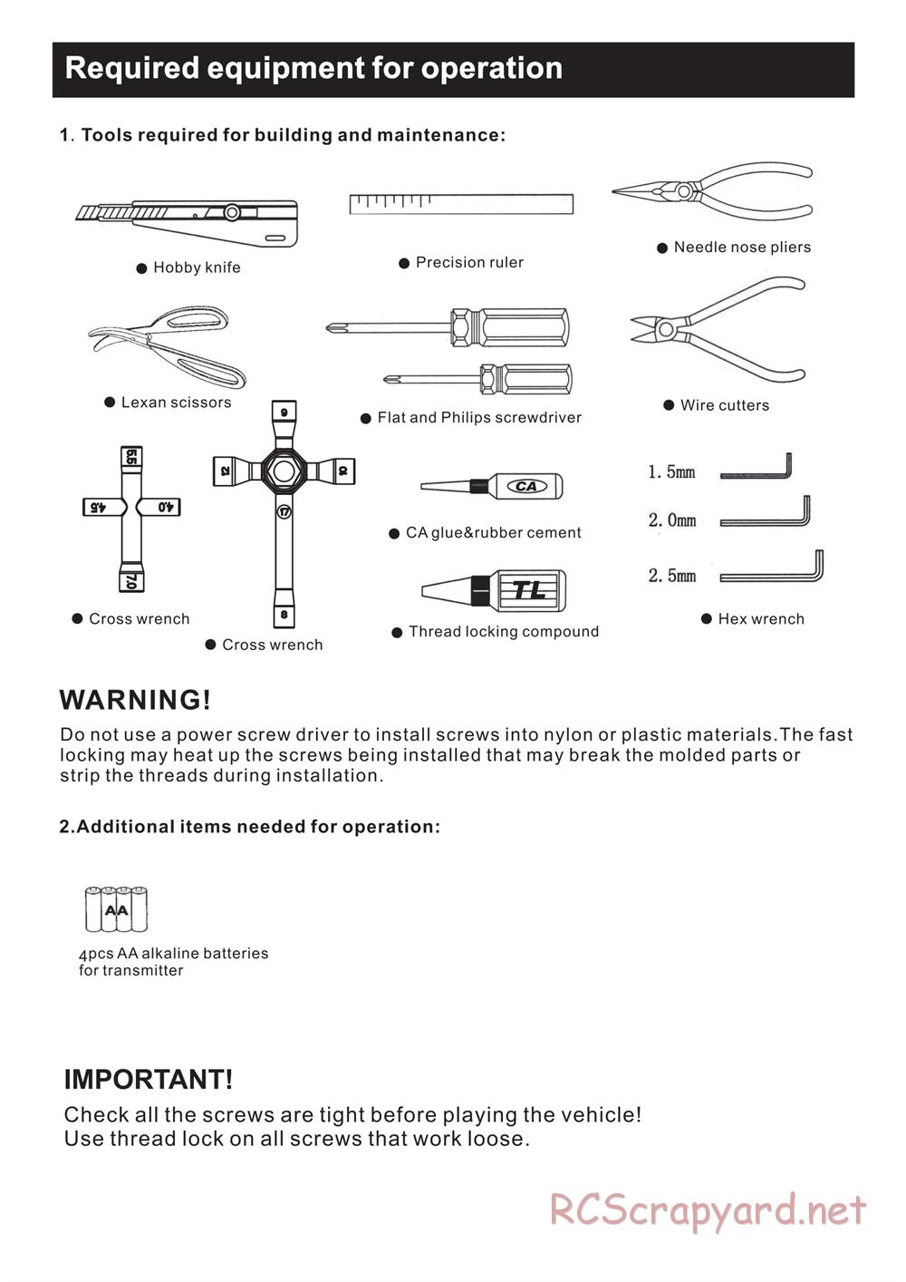 BSD Racing - BS221R / BS221T - Manual - Page 2