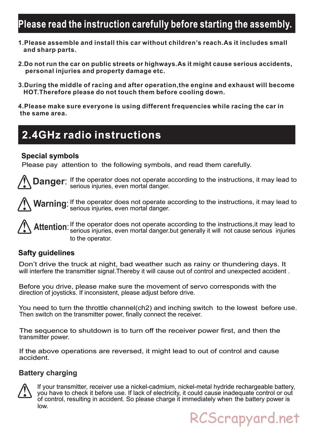 BSD Racing - BS221R / BS221T - Manual - Page 3