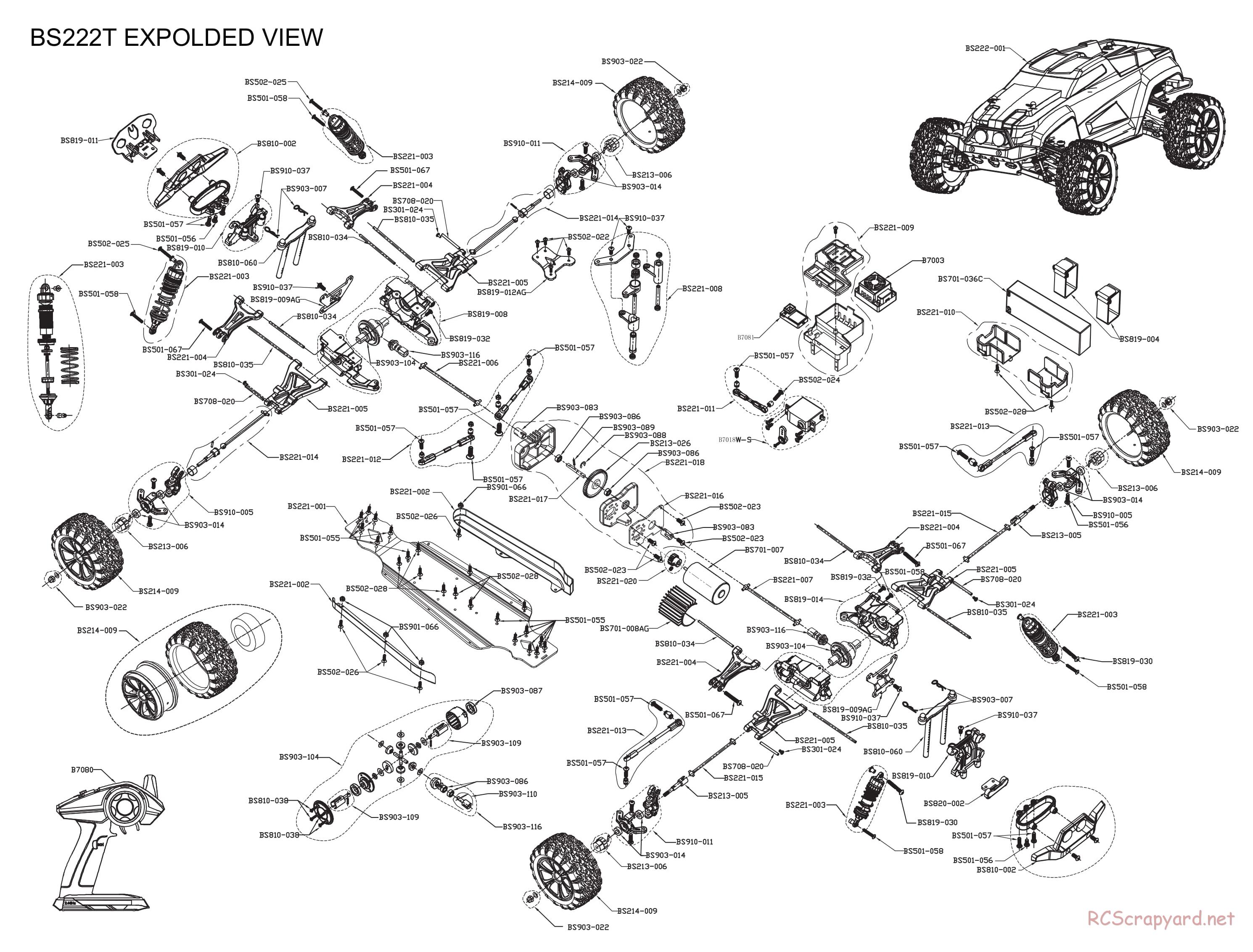 BSD Racing - BS221R - Exploded View - Page 1