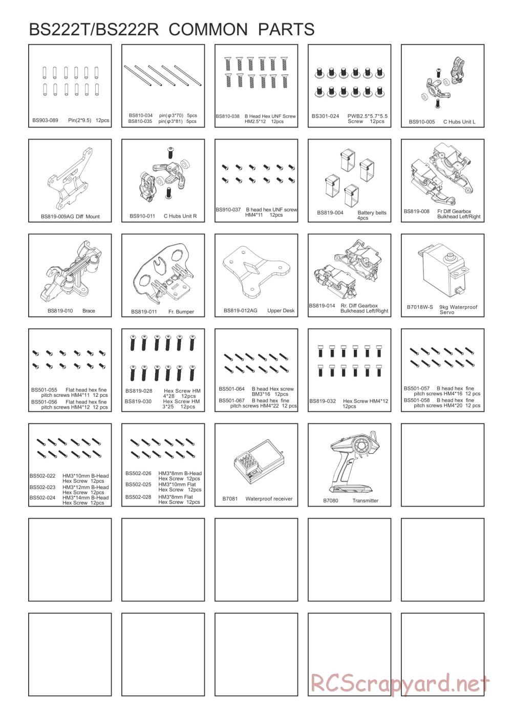 BSD Racing - BS222R / BS222T - Parts List - Page 4