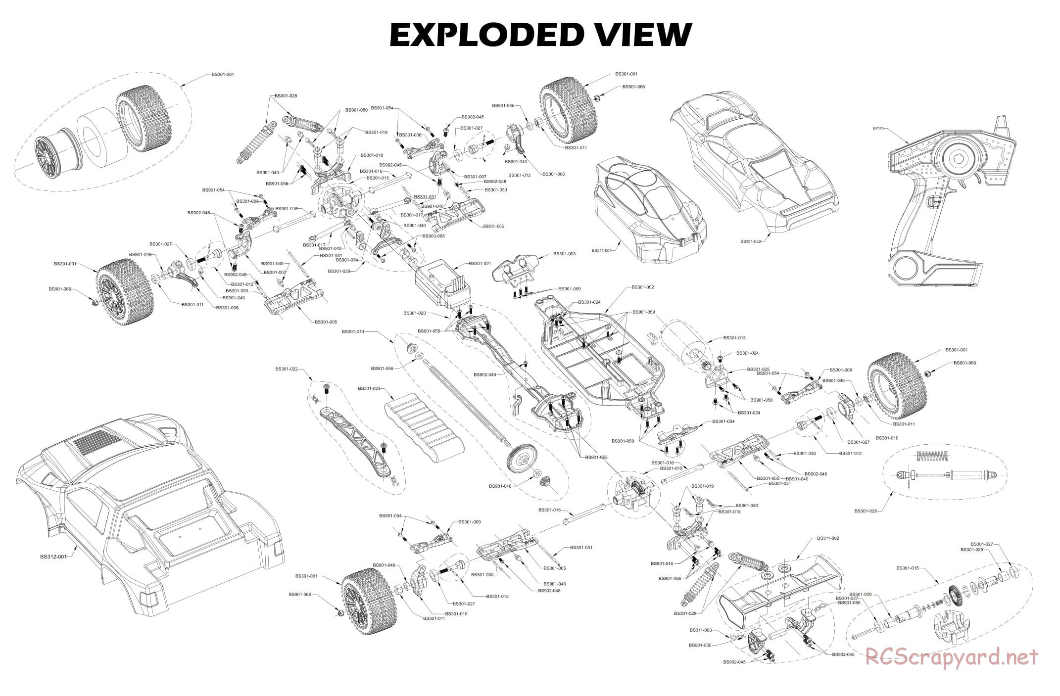 BSD Racing - BS301T / BS312T - Exploded View - Page 1