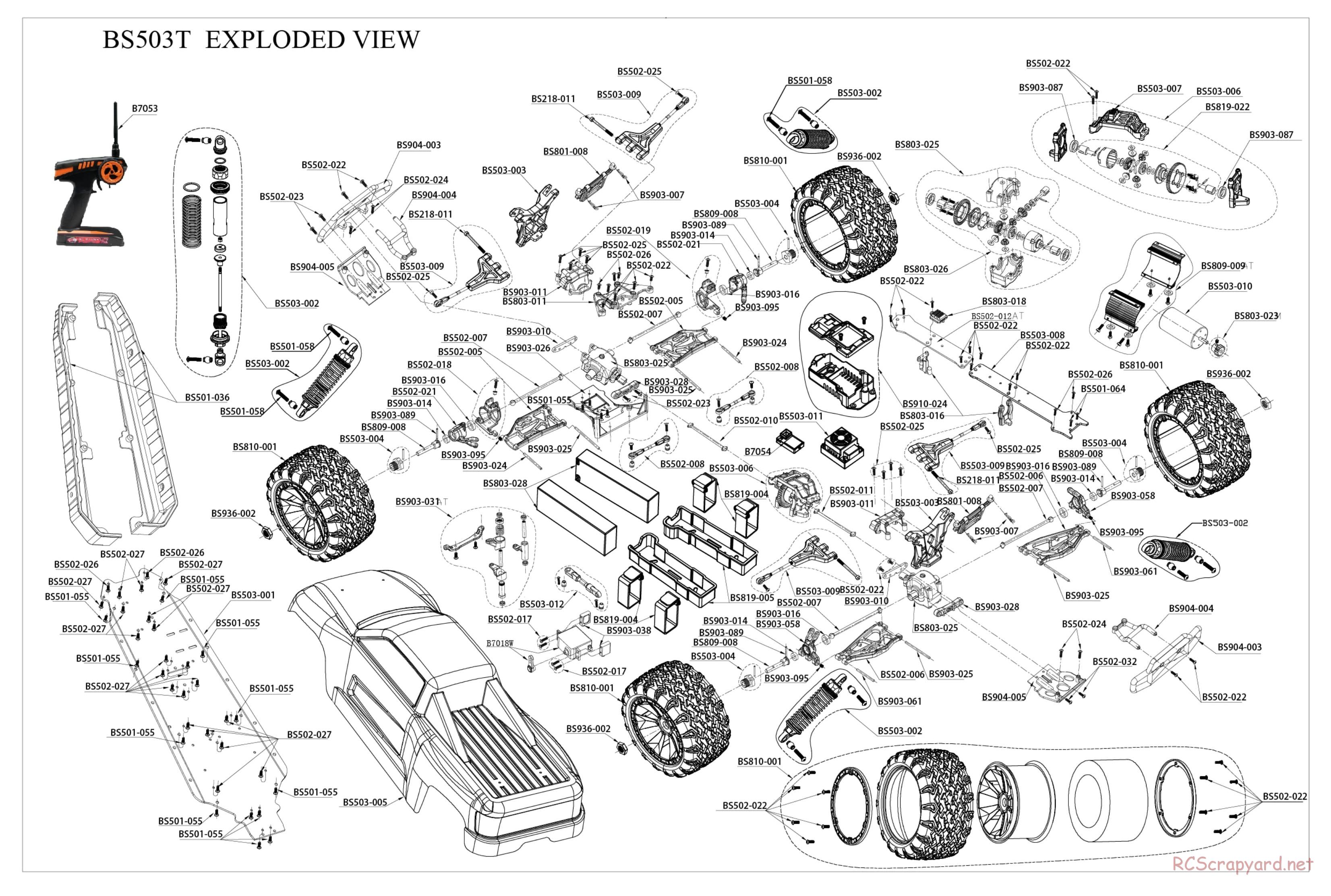 BSD Racing - BS503T - Exploded View - Page 1