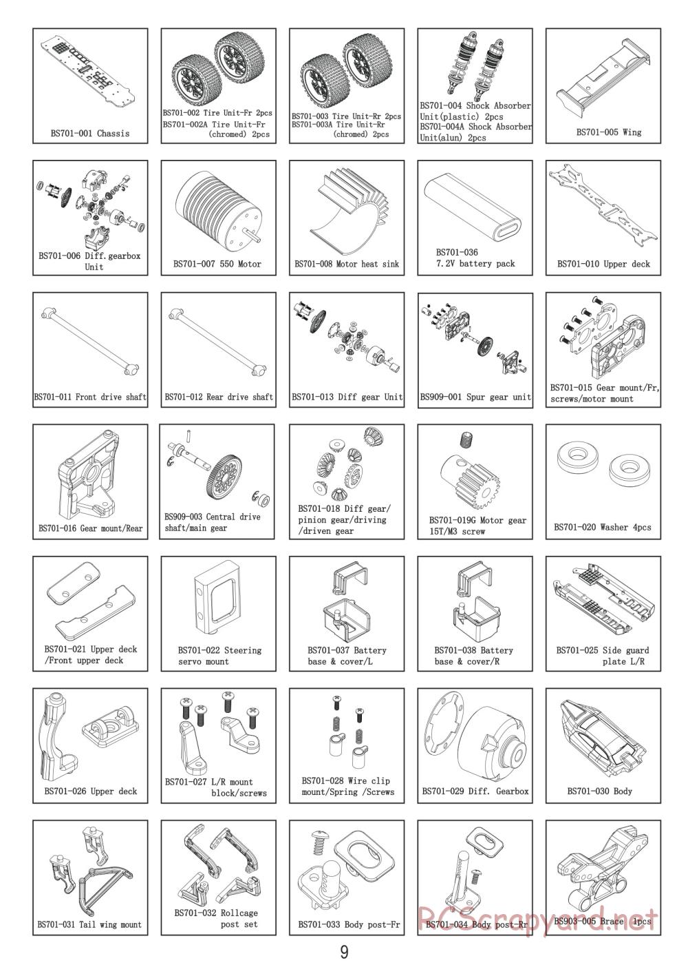 BSD Racing - BS701G - Parts List - Page 2