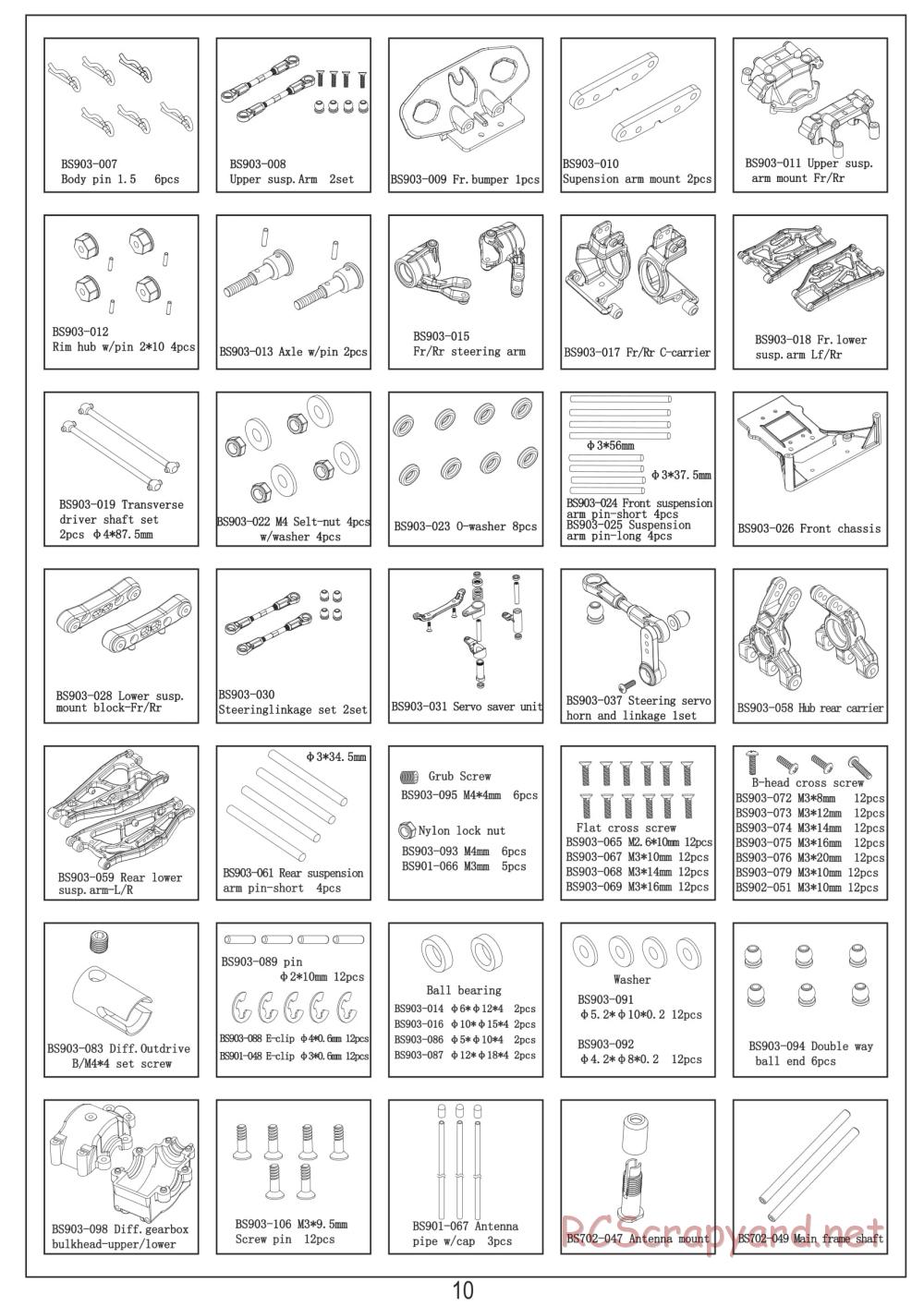 BSD Racing - BS701G - Parts List - Page 3