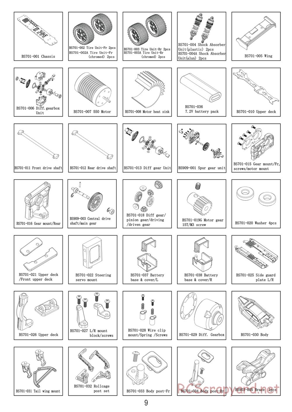 BSD Racing - BS701G - Manual - Page 9