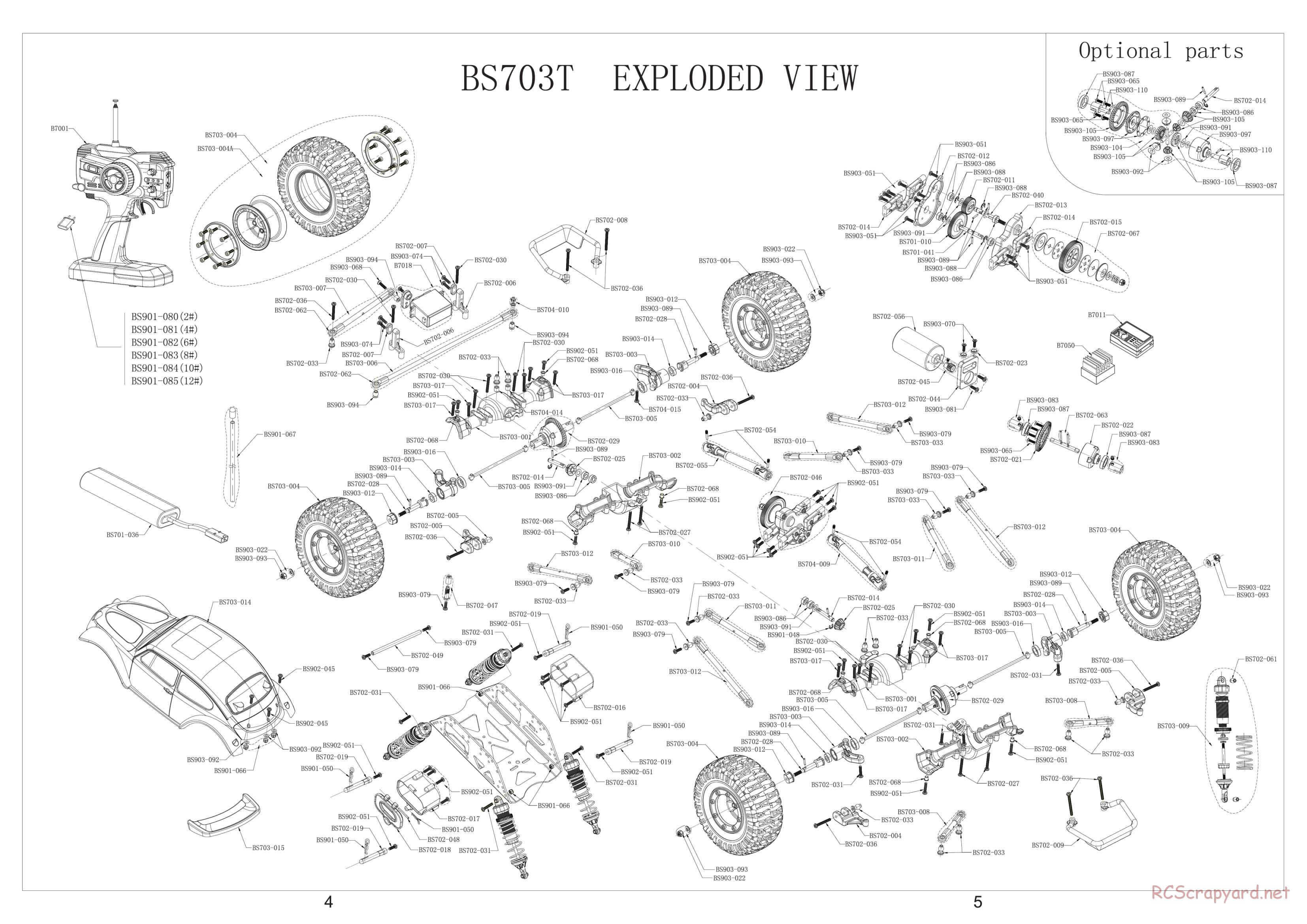 BSD Racing - BS703T - Exploded View - Page 1