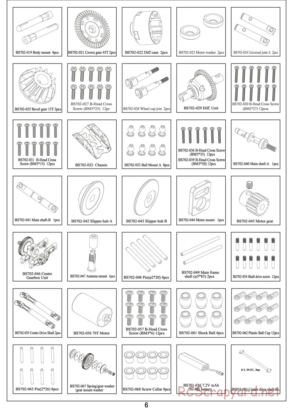 BSD Racing - BS703T - Parts List - Page 2