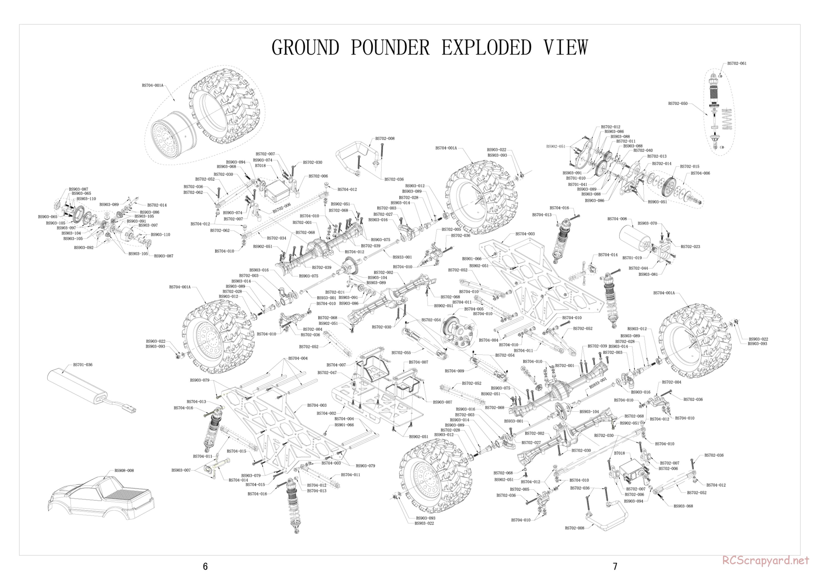 BSD Racing - BS704T - Exploded View - Page 1