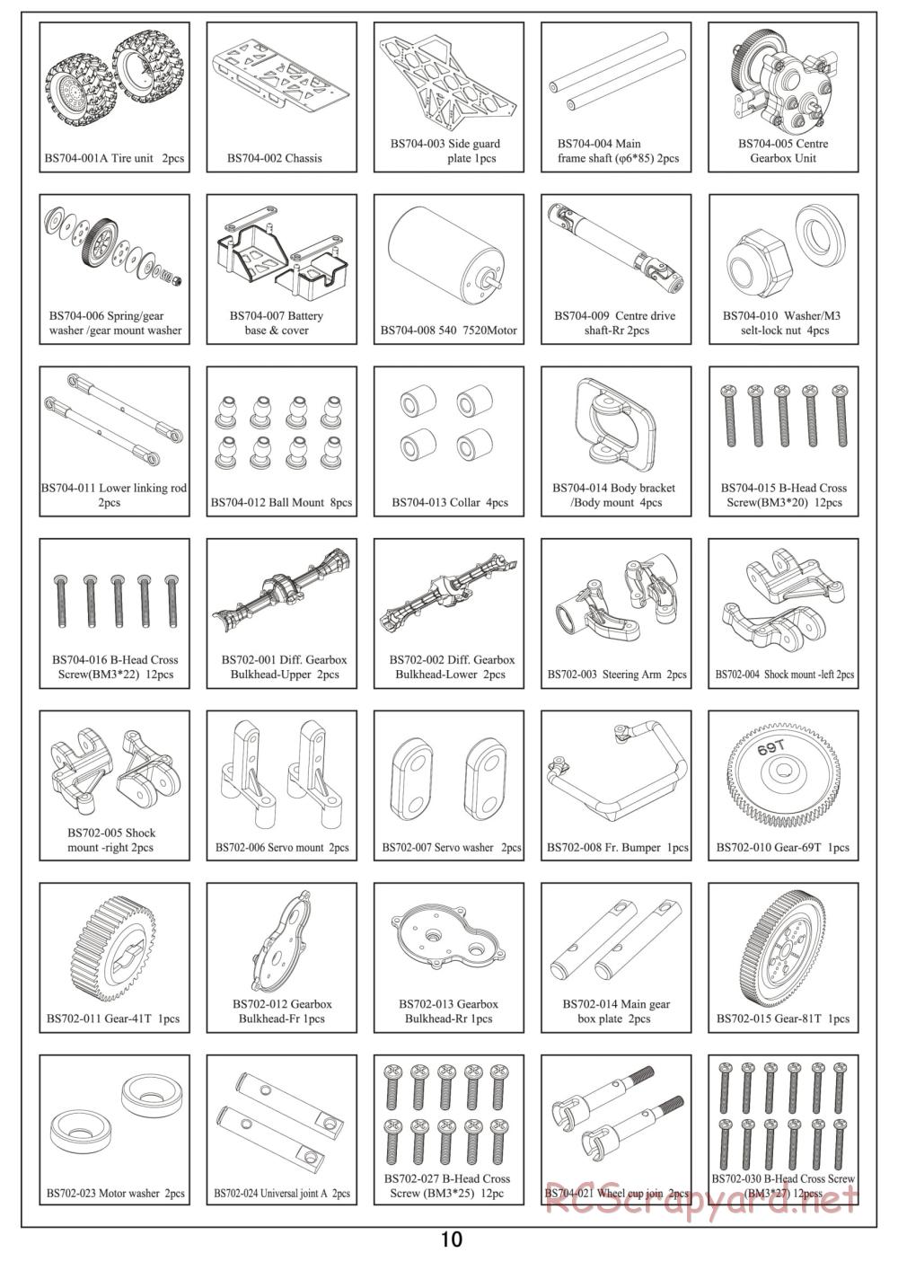 BSD Racing - BS704T - Parts List - Page 2