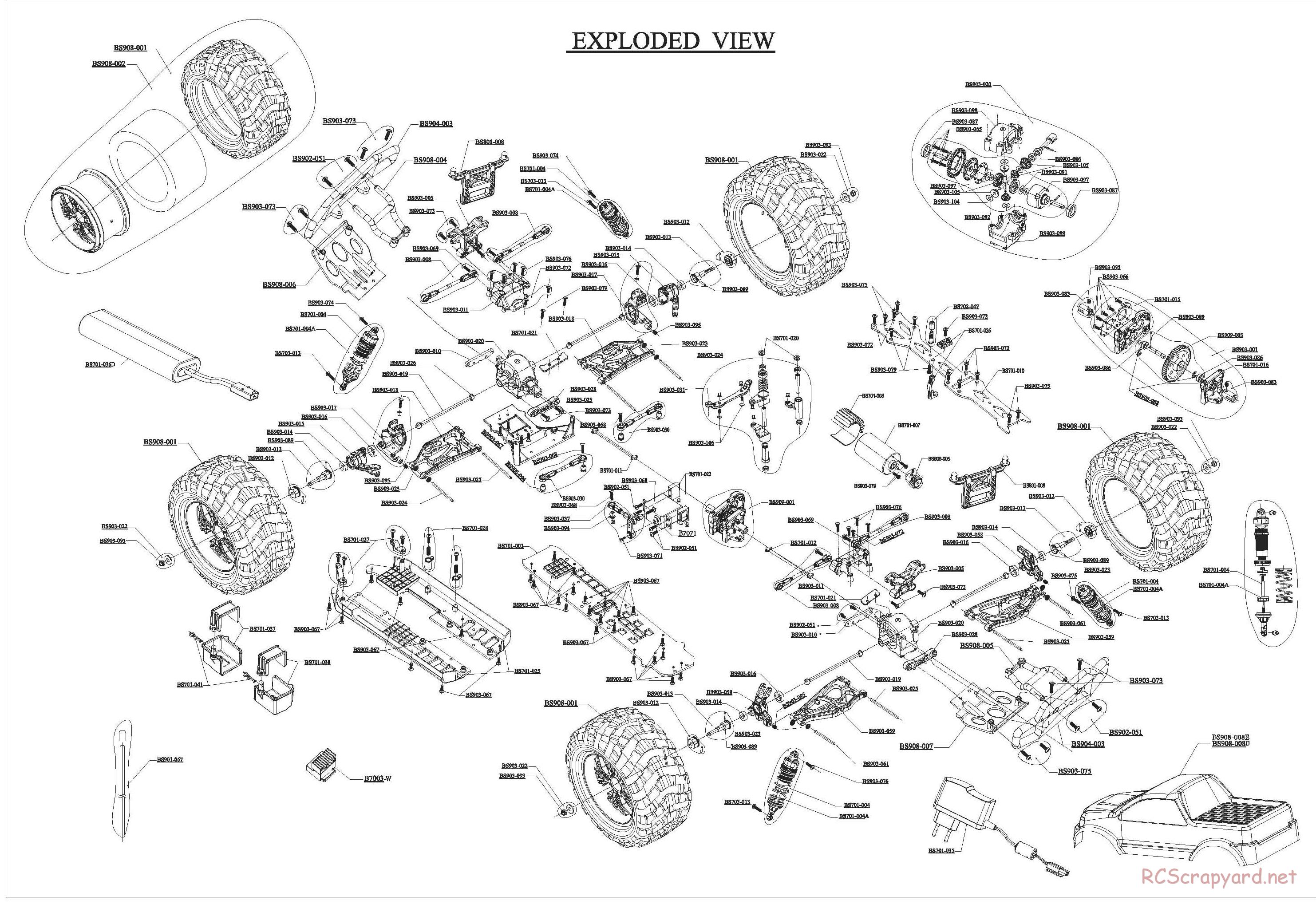 BSD Racing - BS706T - Exploded View - Page 1