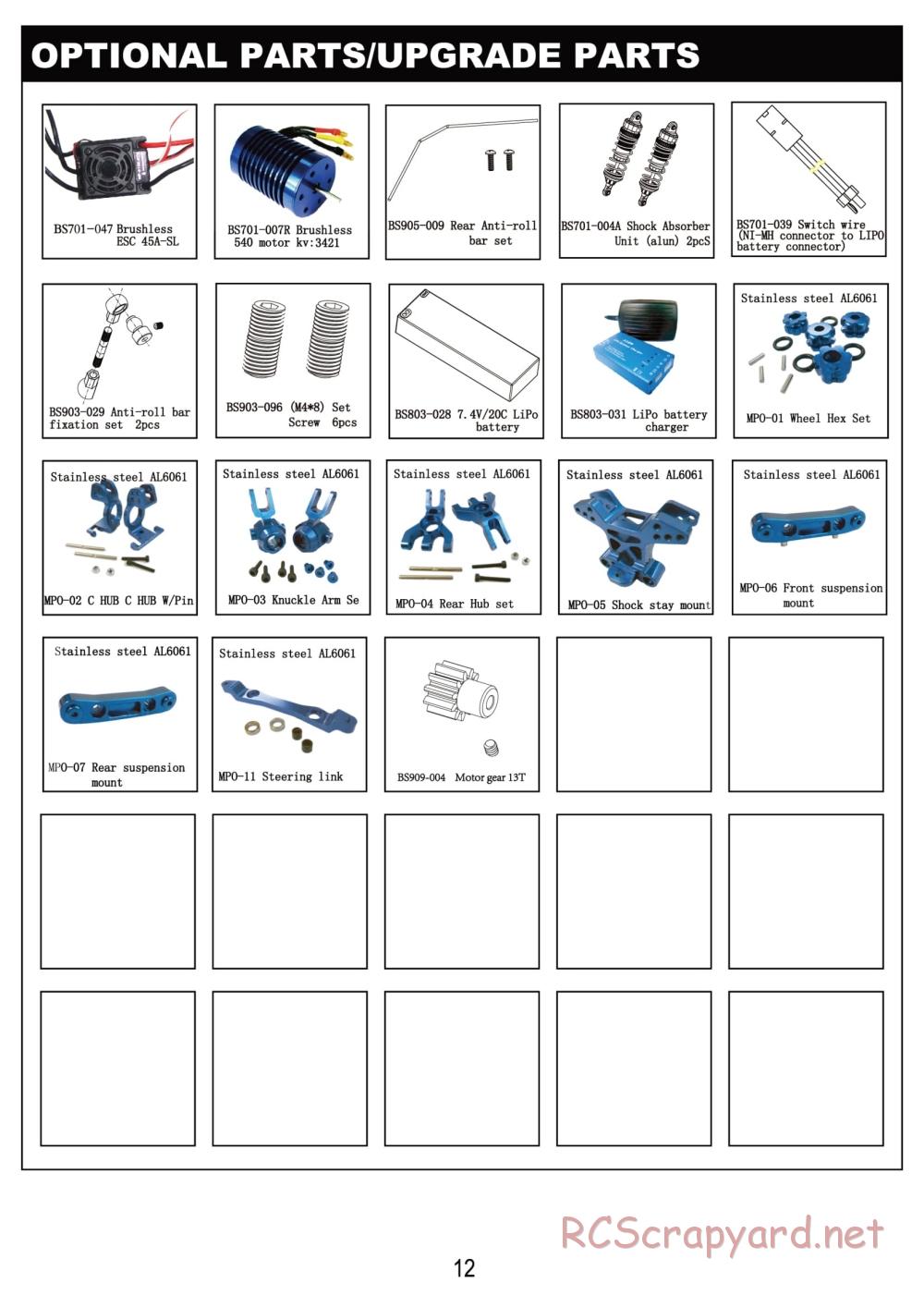 BSD Racing - BS706T - Parts List - Page 5