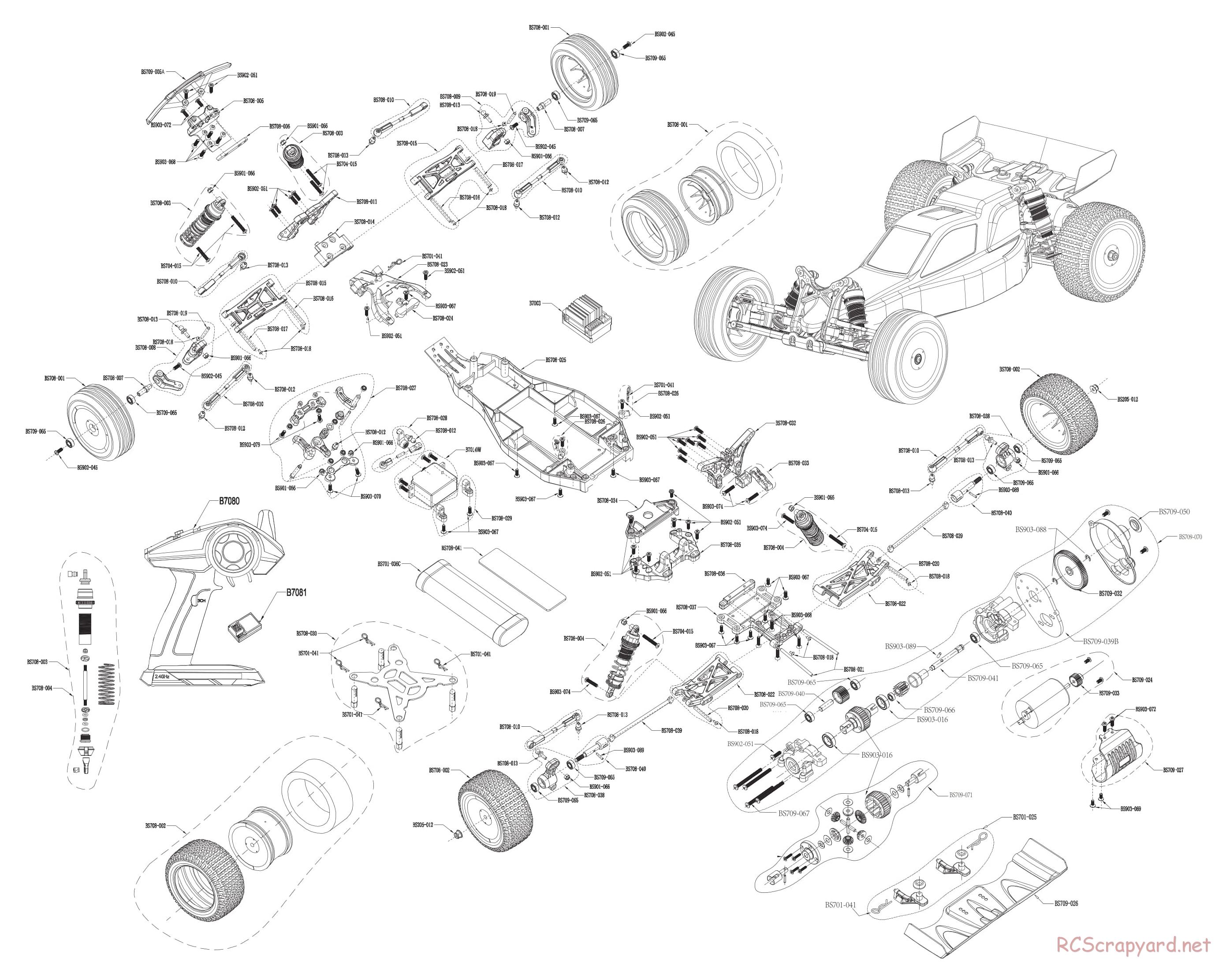 BSD Racing - BS708T - Exploded View - Page 1