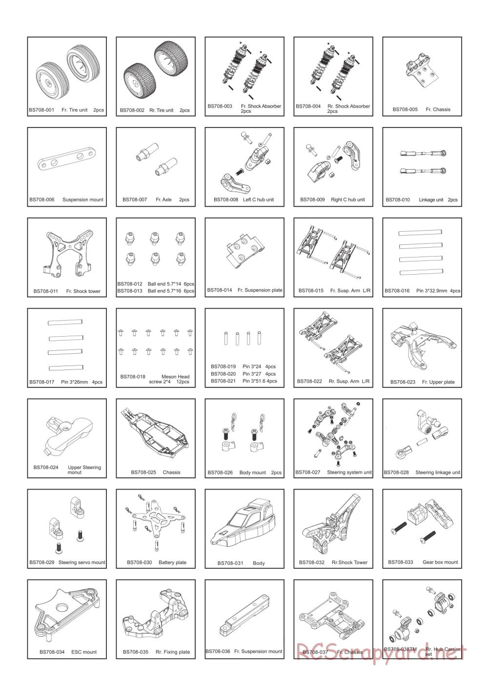 BSD Racing - BS708T - Parts List - Page 2