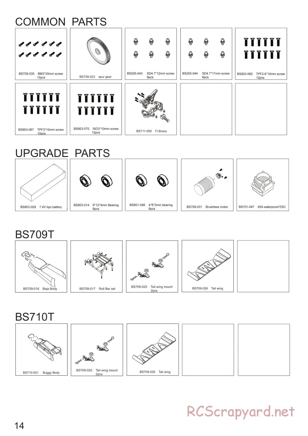 BSD Racing - BS712R / BS712T - Parts List - Page 4