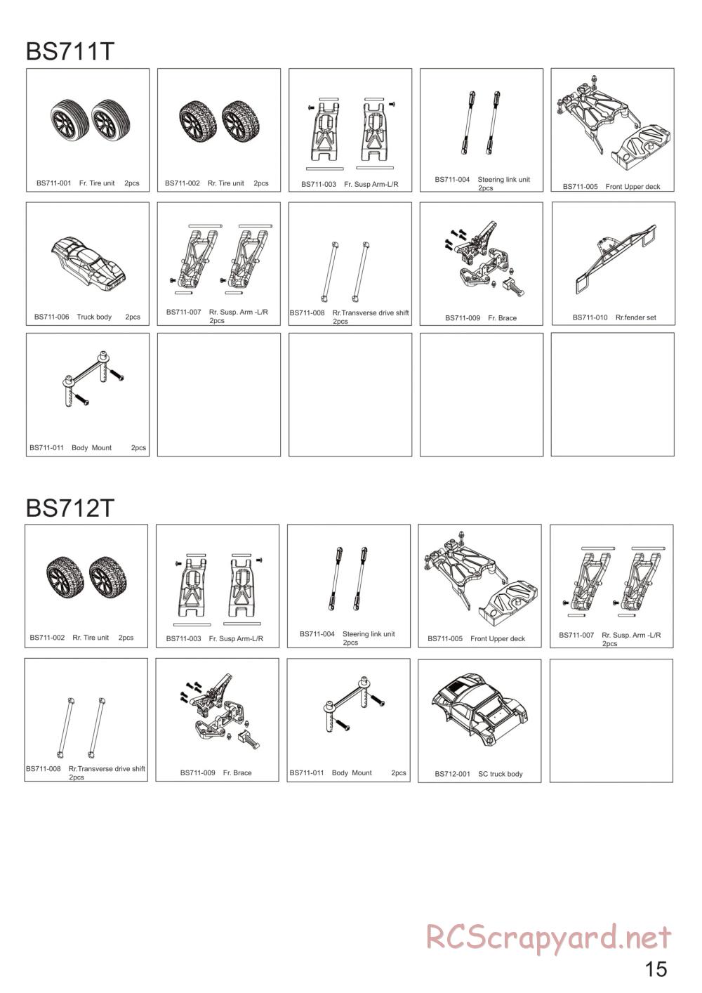 BSD Racing - BS711R / BS711T - Parts List - Page 5