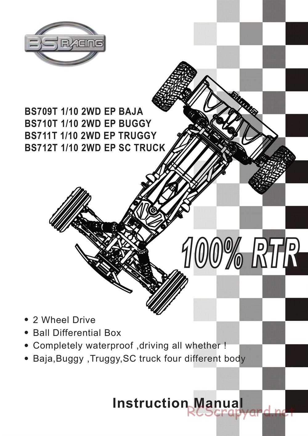 BSD Racing - BS712R / BS712T - Manual - Page 1