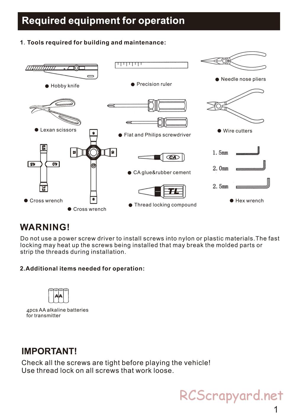 BSD Racing - BS712R / BS712T - Manual - Page 3