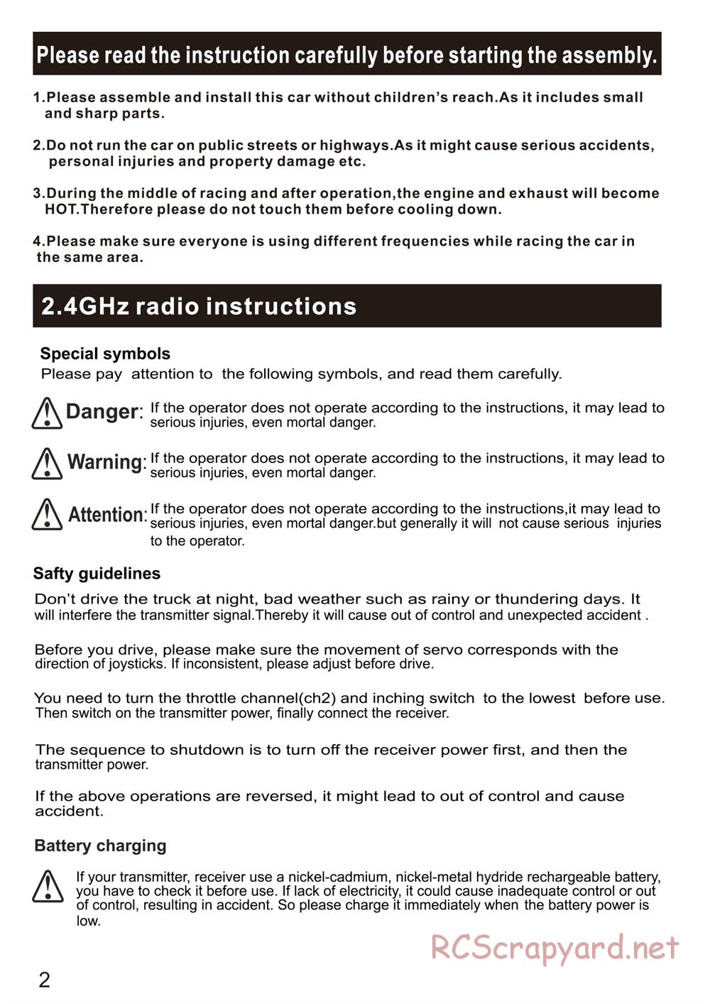 BSD Racing - BS711R / BS711T - Manual - Page 4