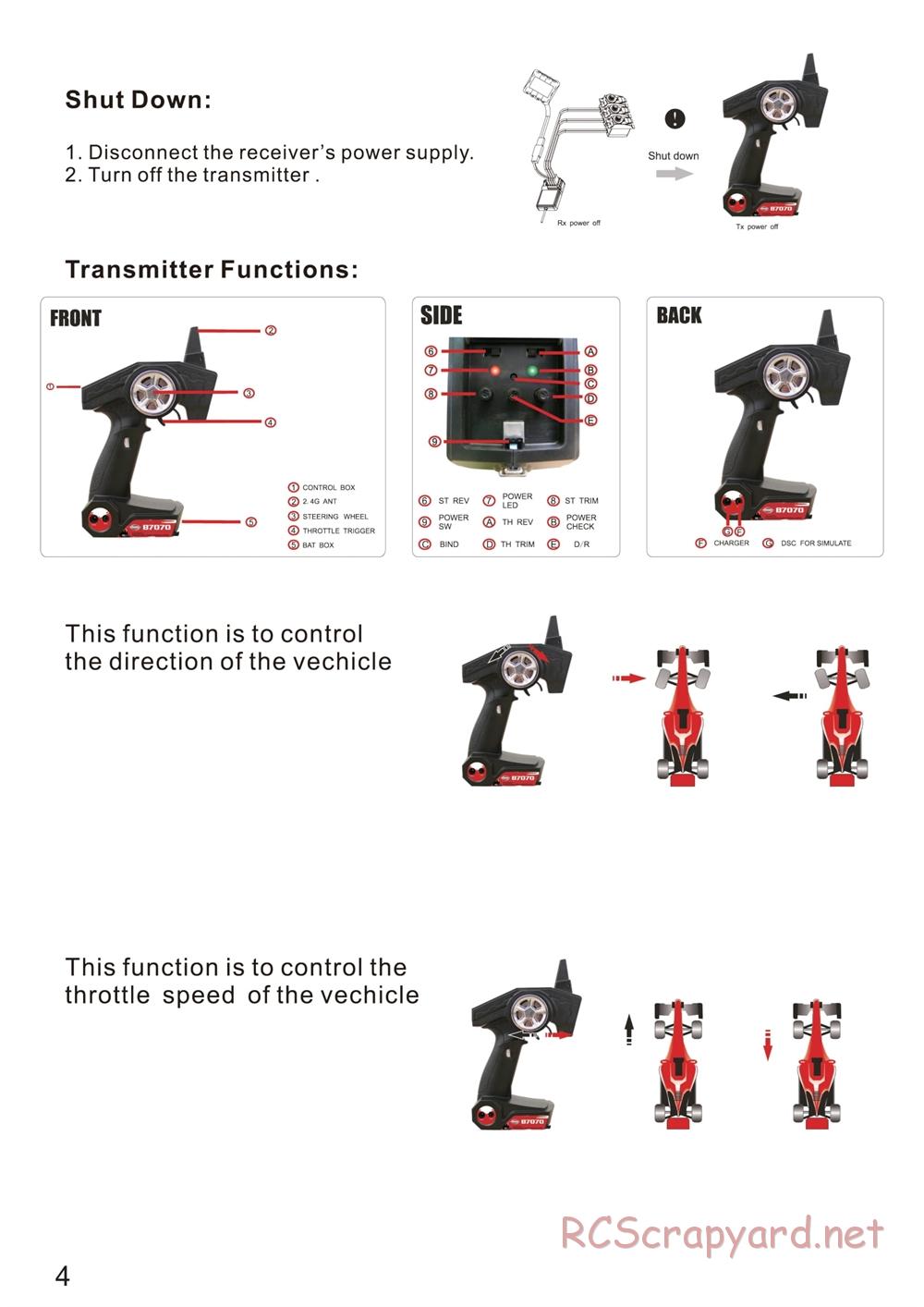 BSD Racing - BS711R / BS711T - Manual - Page 6