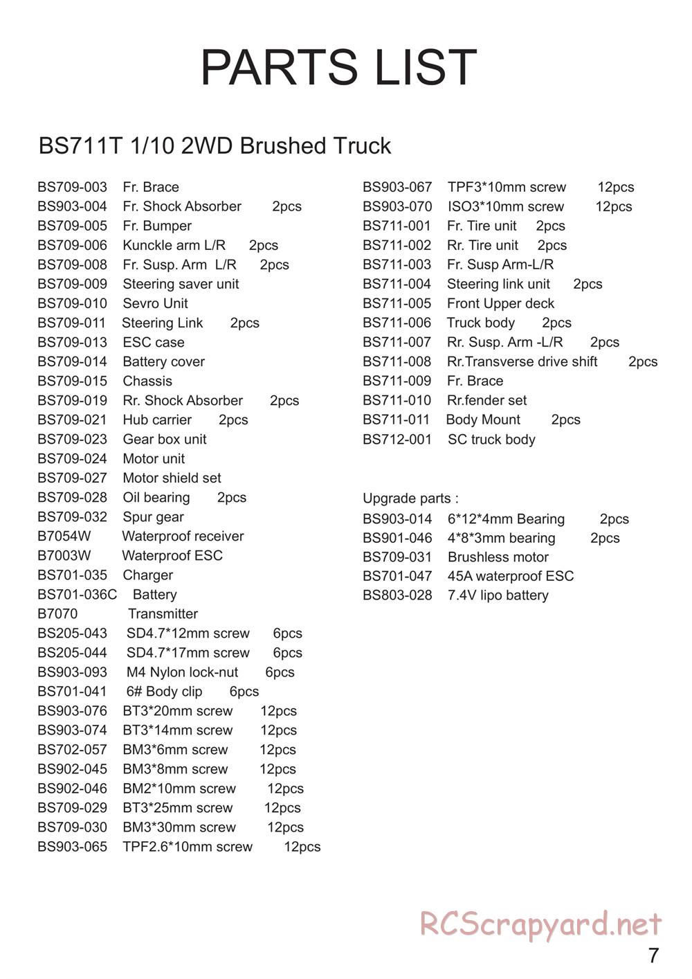 BSD Racing - BS711R / BS711T - Manual - Page 9