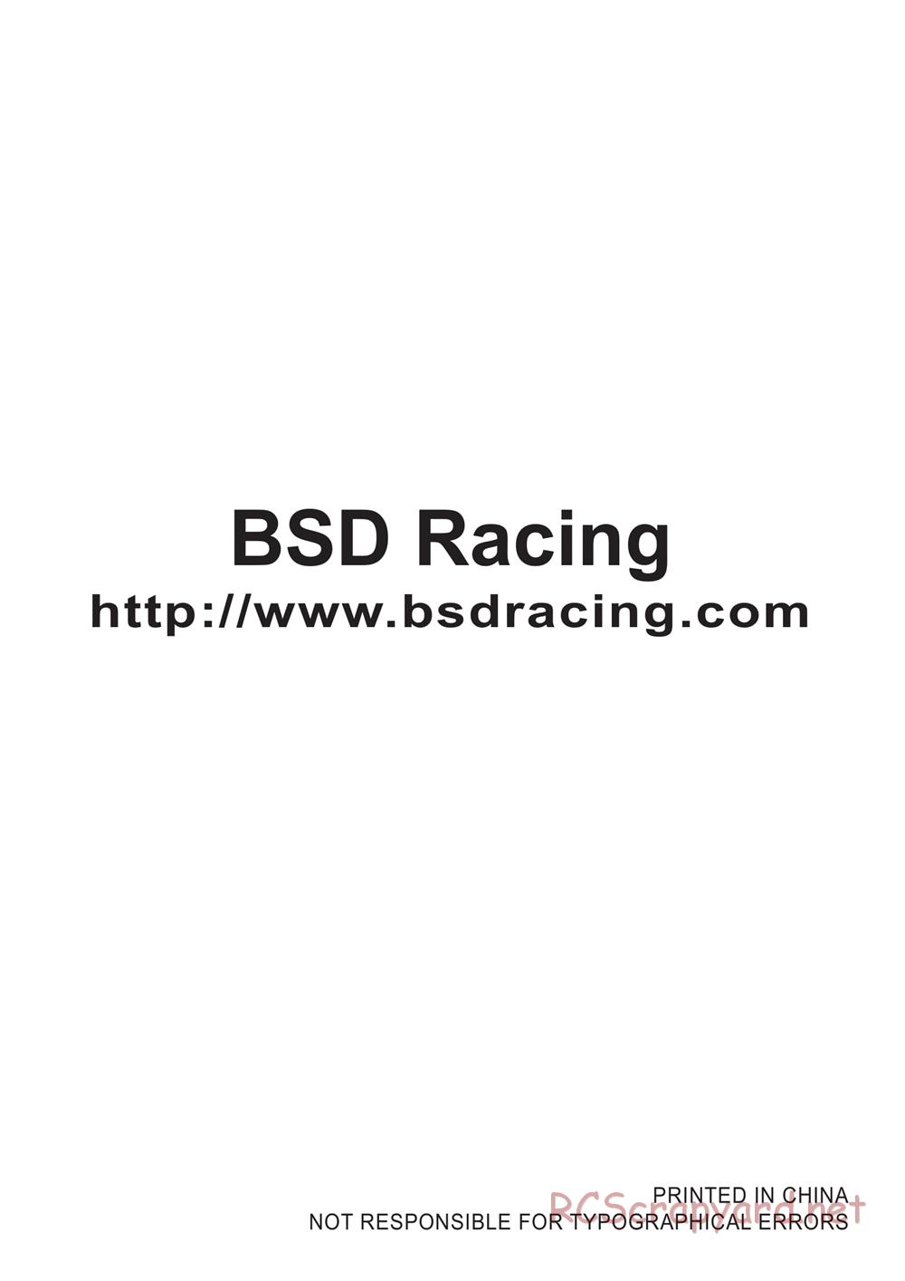 BSD Racing - BS709R / BS709T - Manual - Page 17