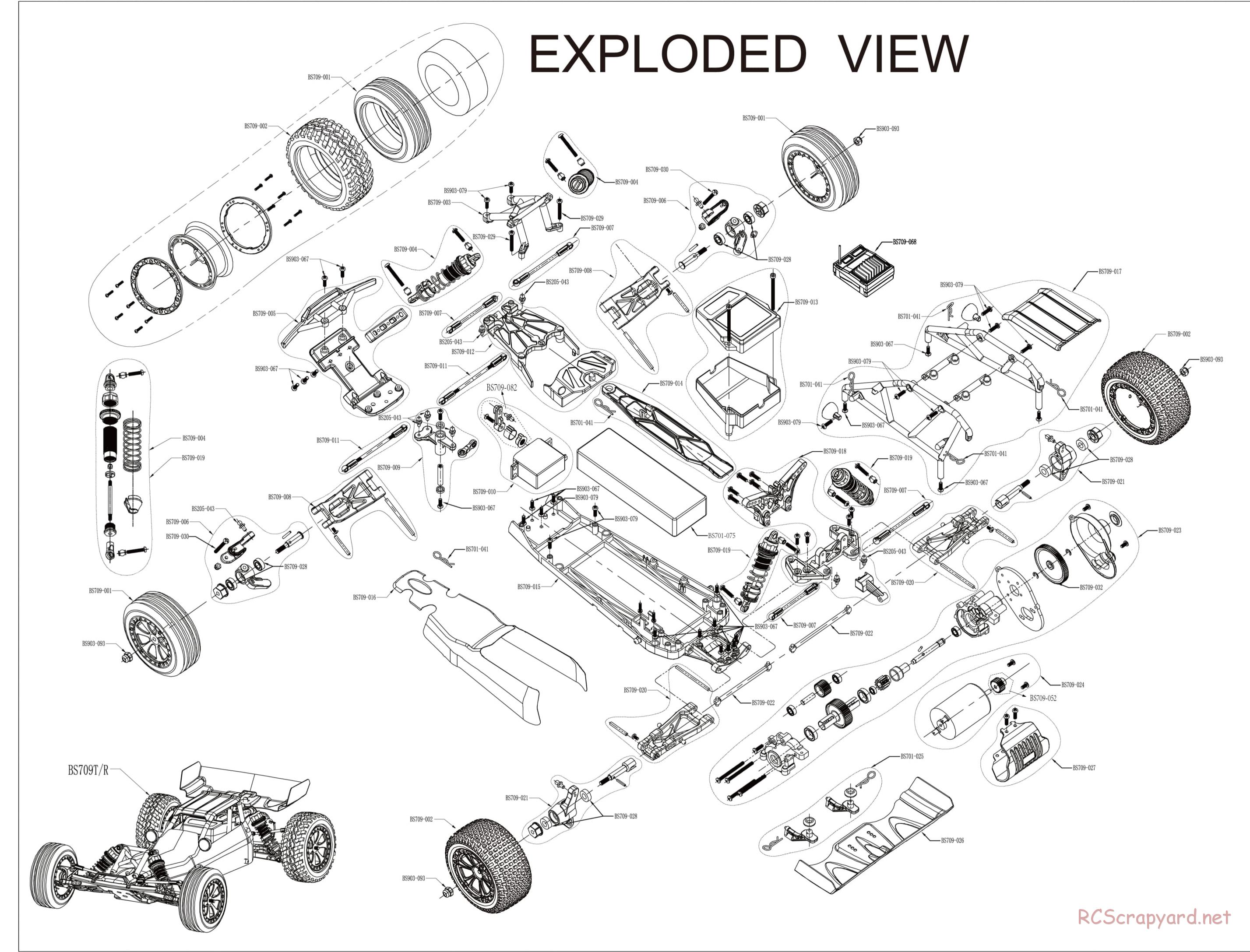 BSD Racing - BS709E - Exploded View - Page 1