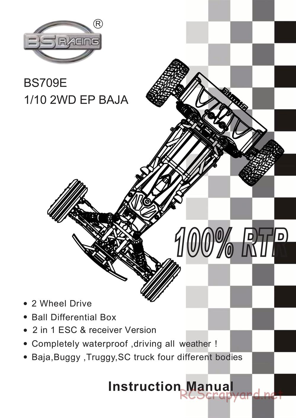 BSD Racing - BS709E - Manual - Page 1