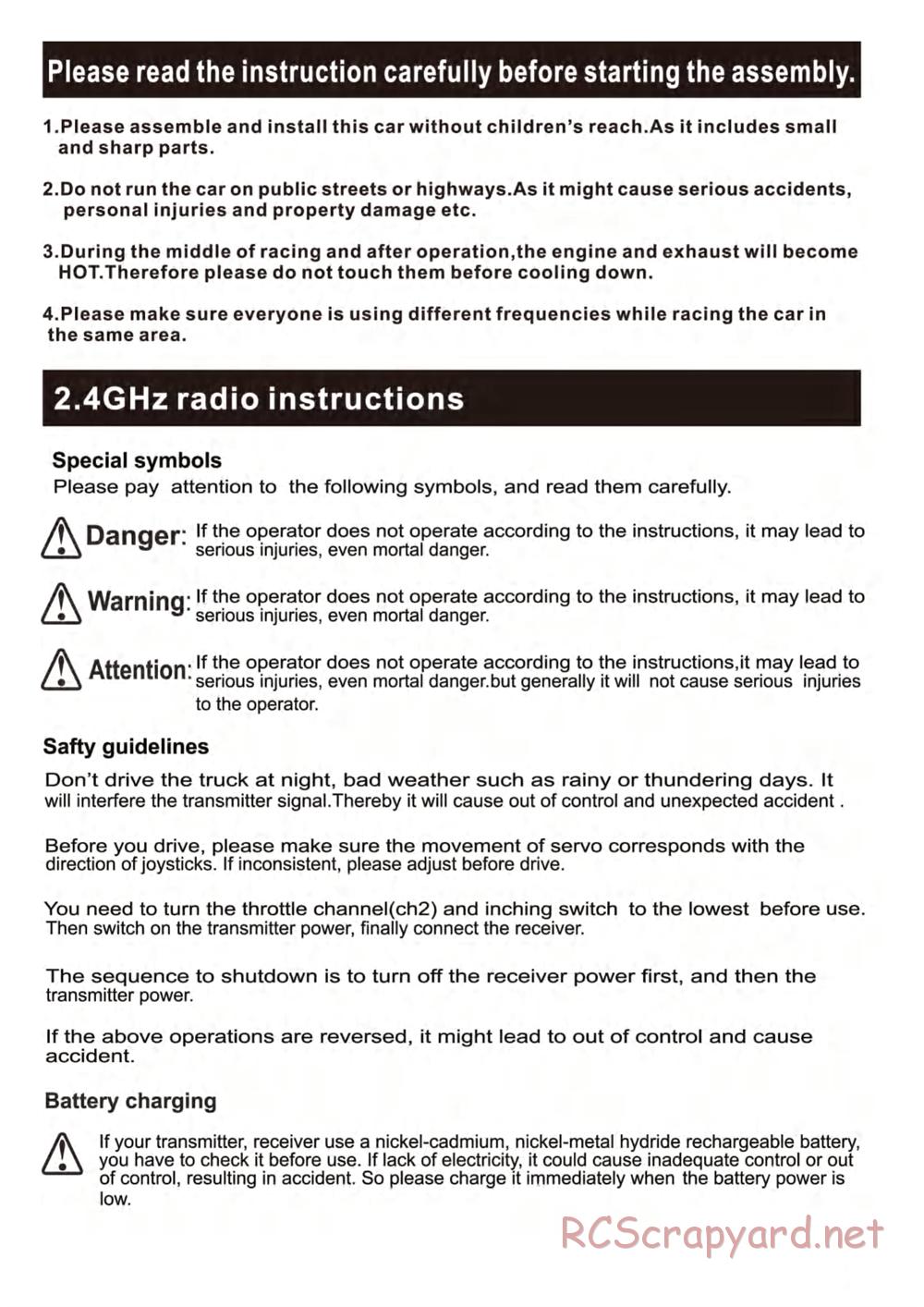 BSD Racing - BS709E - Manual - Page 3