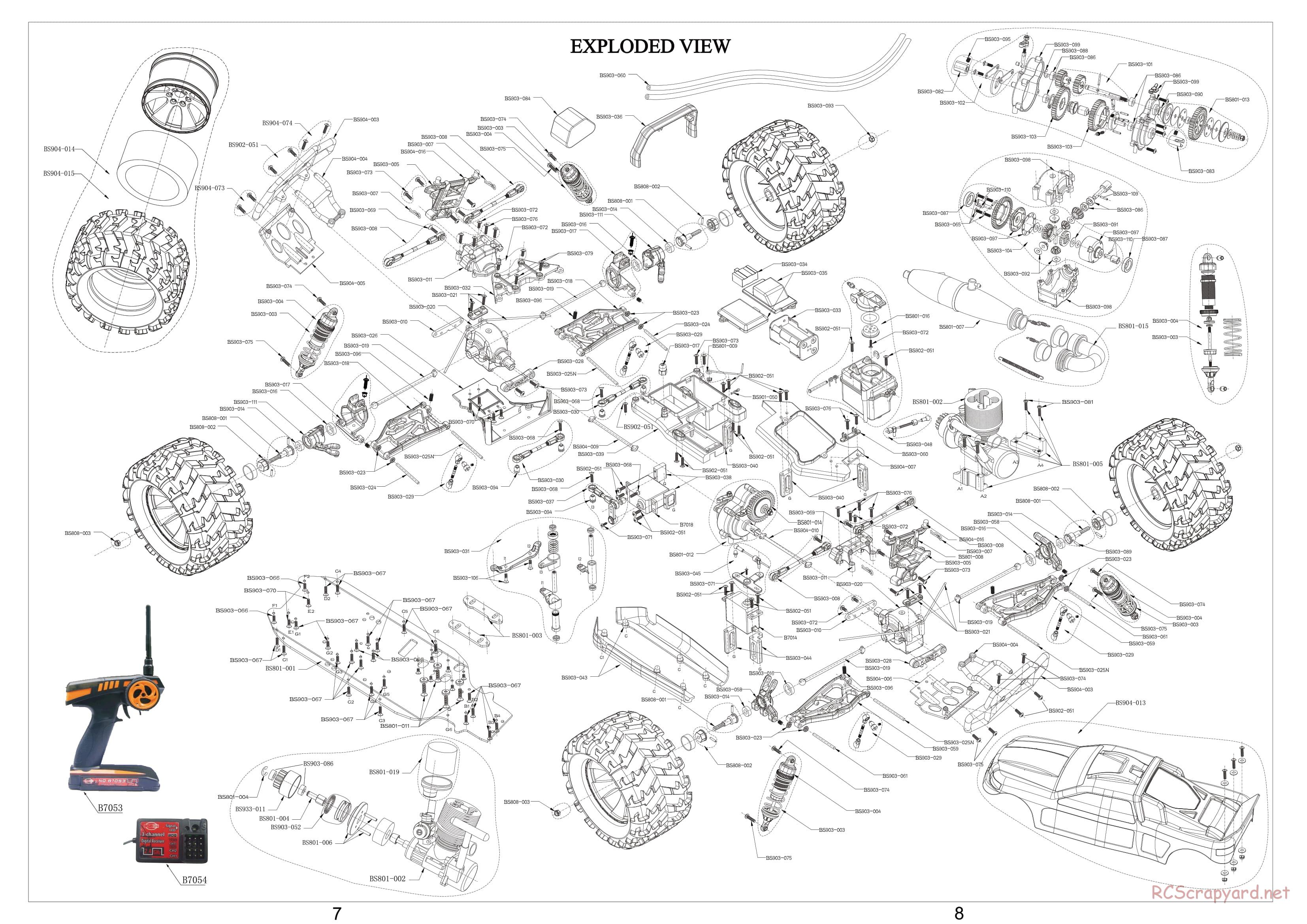 BSD Racing - BS801T - Exploded View - Page 1