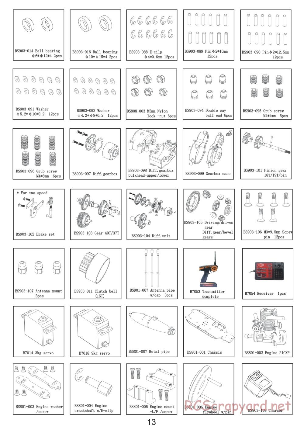 BSD Racing - BS801T - Parts List - Page 4