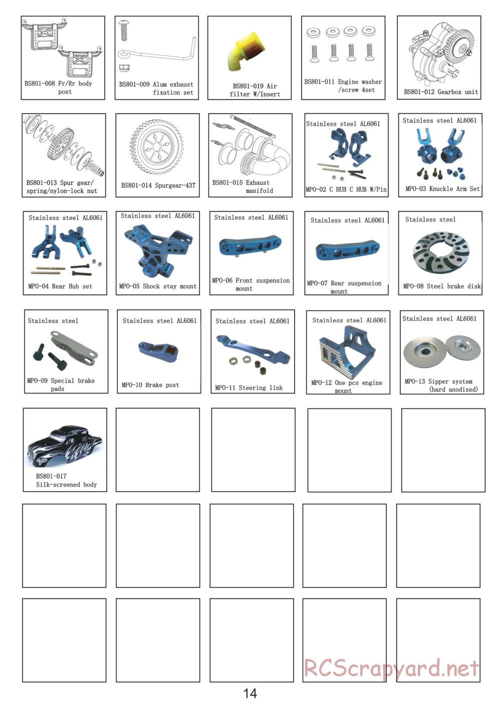 BSD Racing - BS801T - Parts List - Page 5