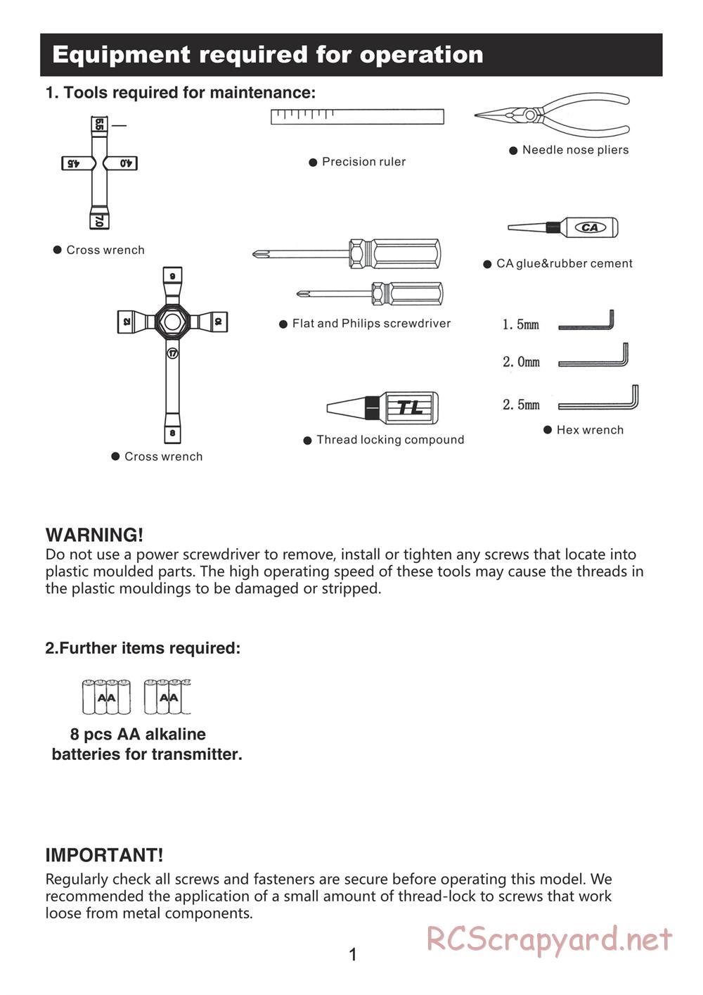 BSD Racing - BS801T - Manual - Page 2